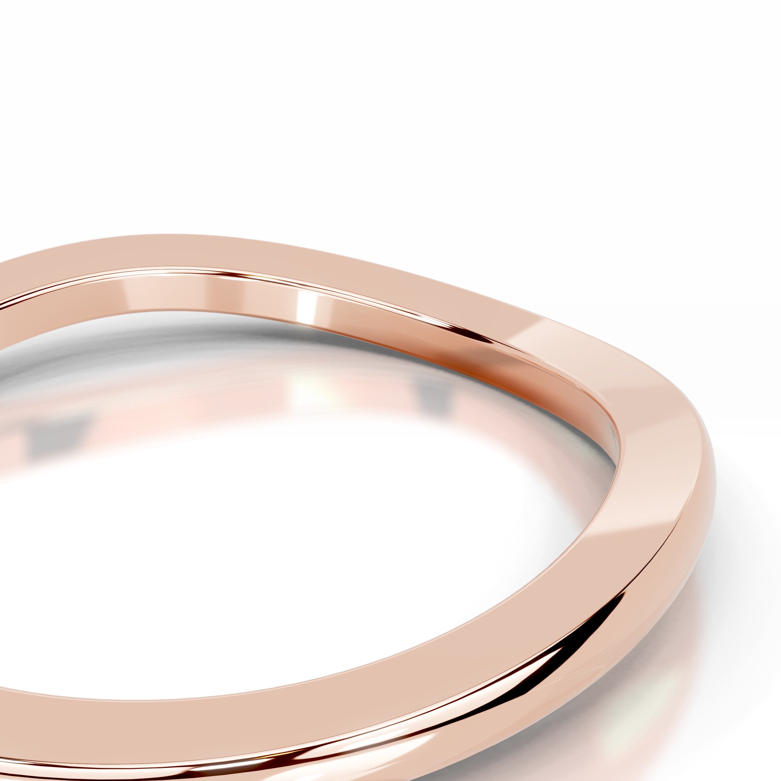 Winnie Diamond Wedding band - 14K Rose Gold