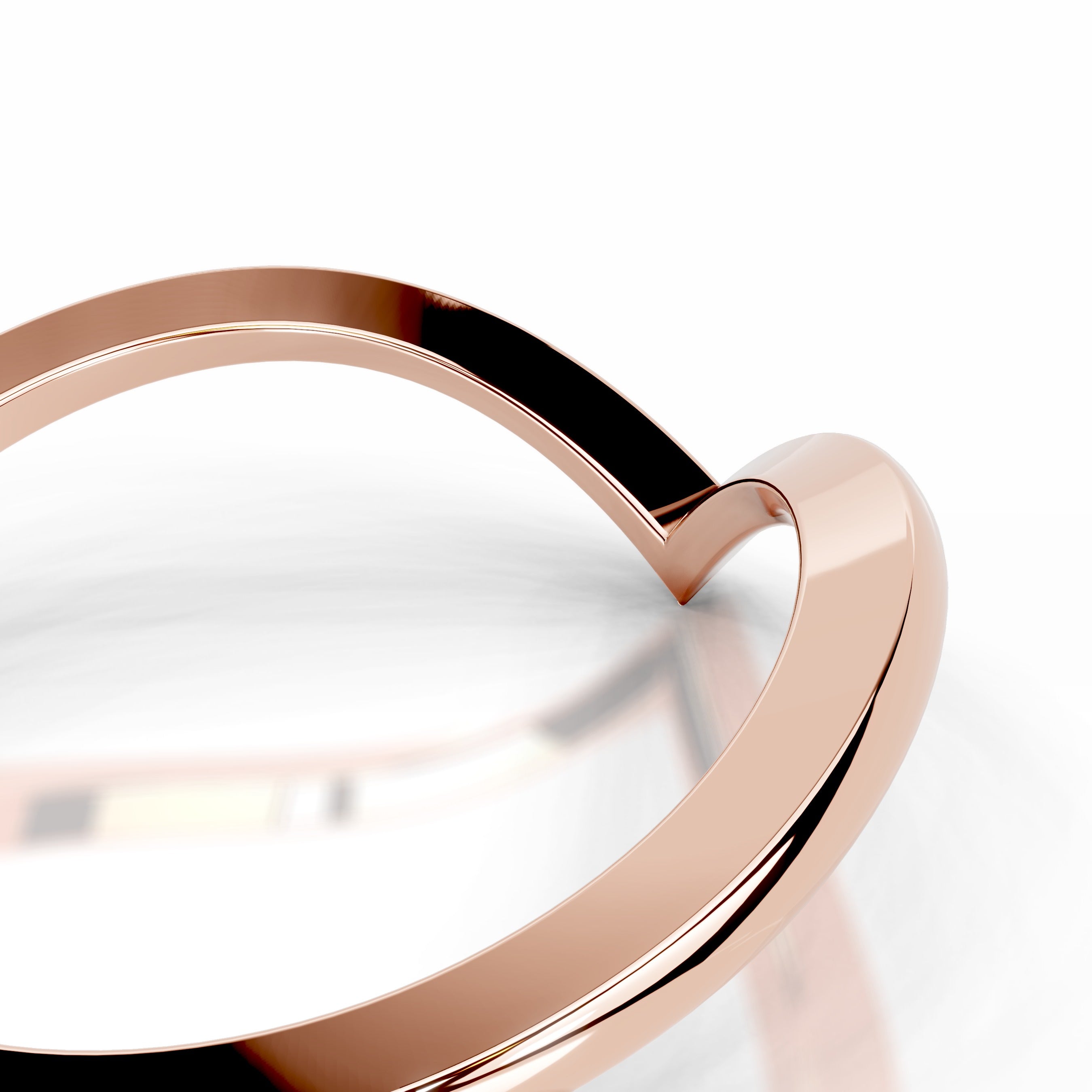 Chaya Diamond Wedding band - 14K Rose Gold