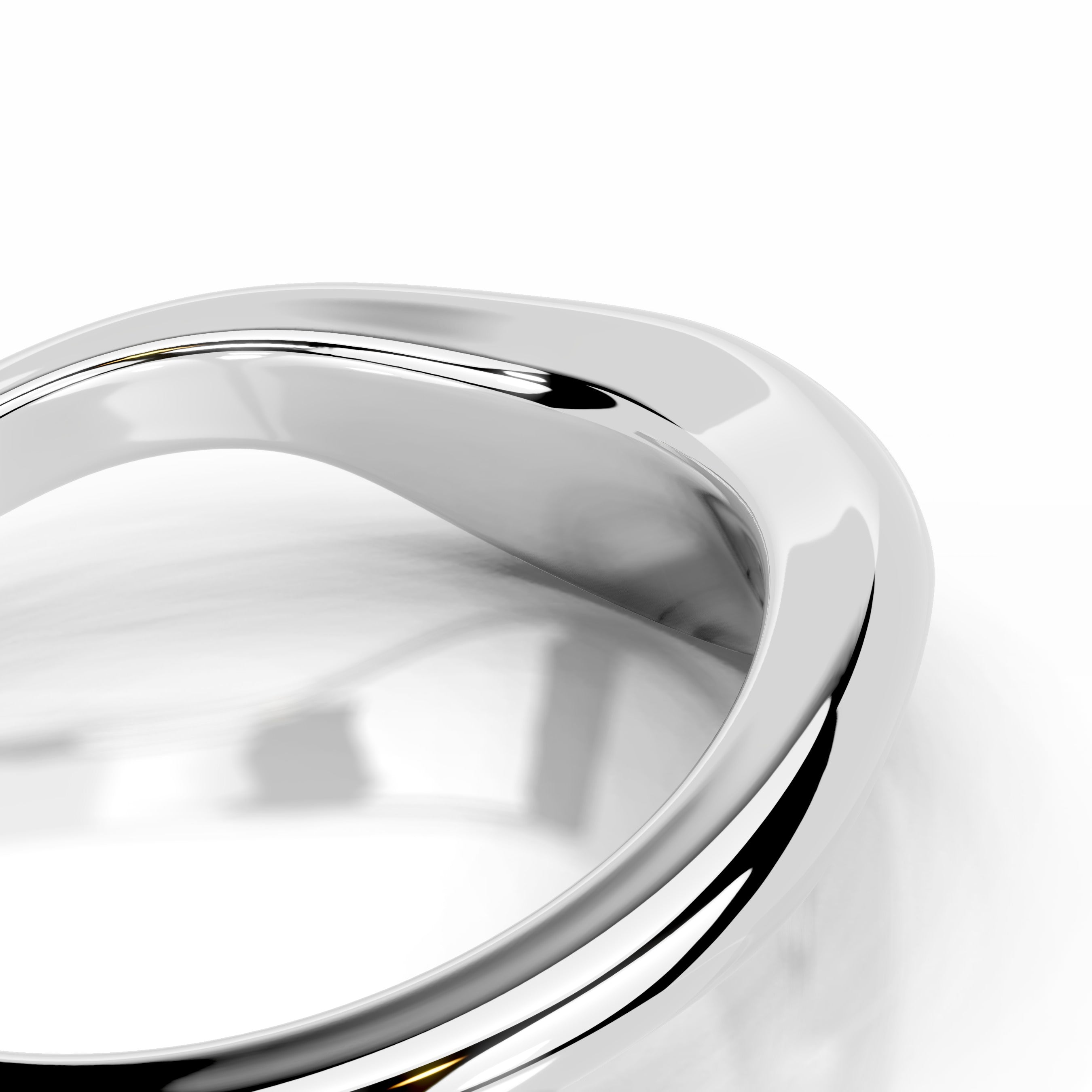 Asantewaa Wedding band - Platinum