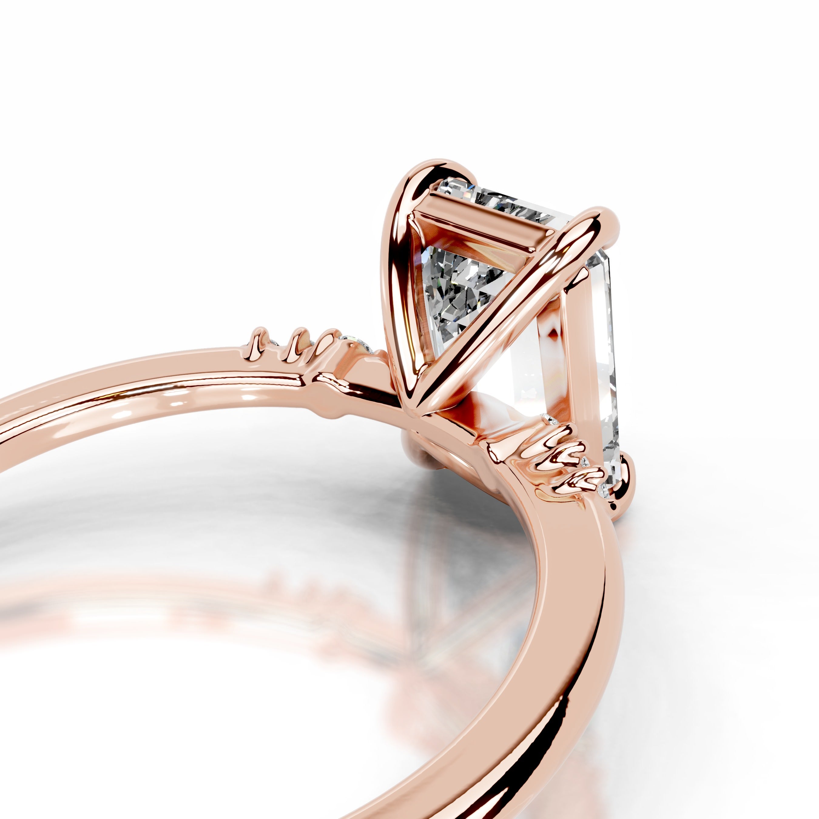Hope Diamond Engagement Ring - 14K Rose Gold