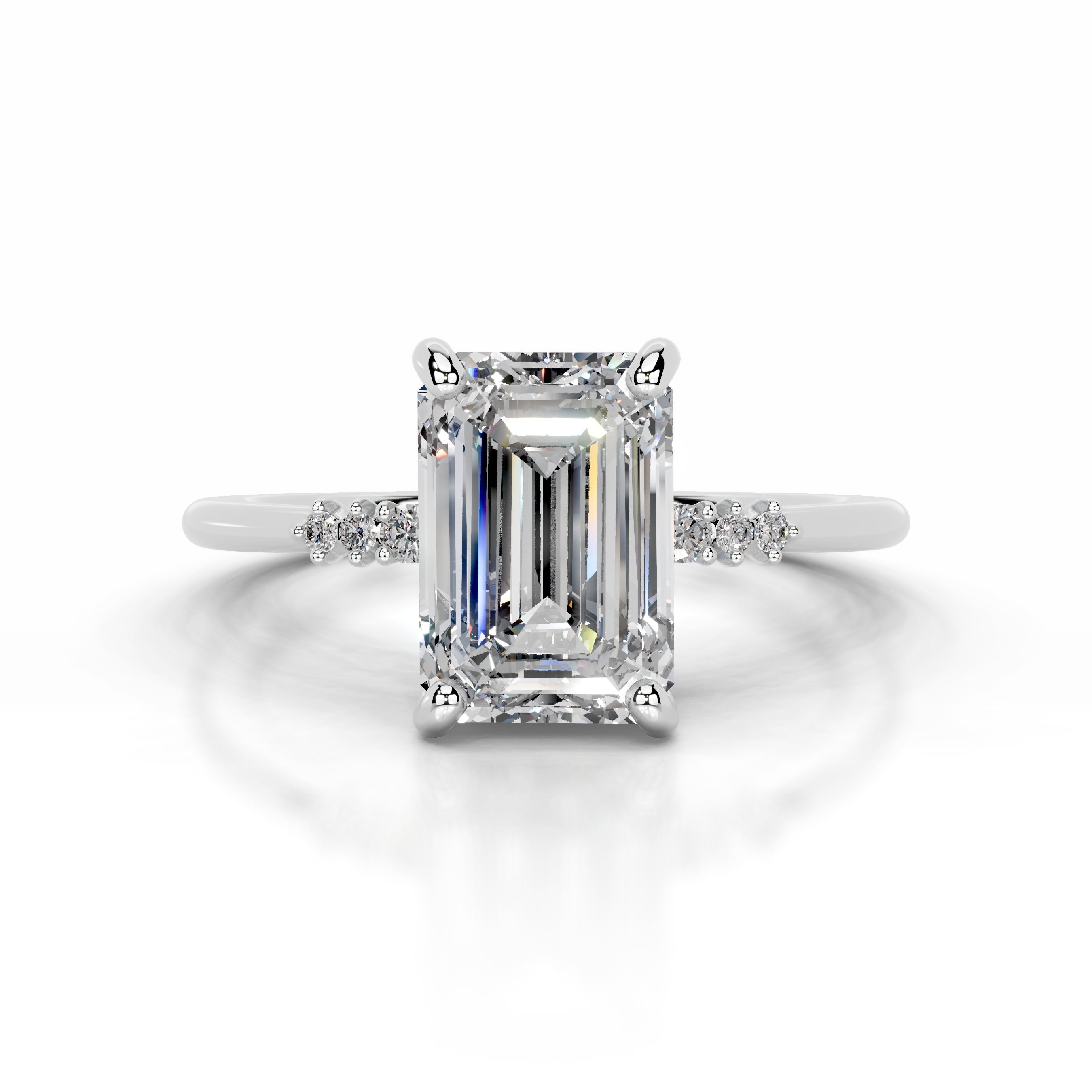 Hope Diamond Engagement Ring - 14K White Gold