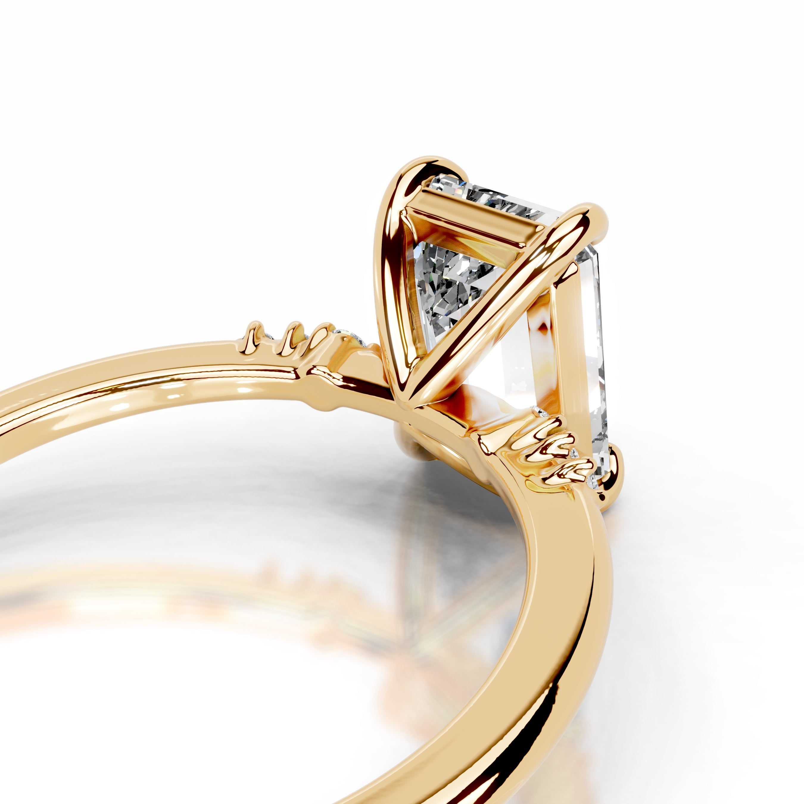 Hope Diamond Engagement Ring - 18K Yellow Gold