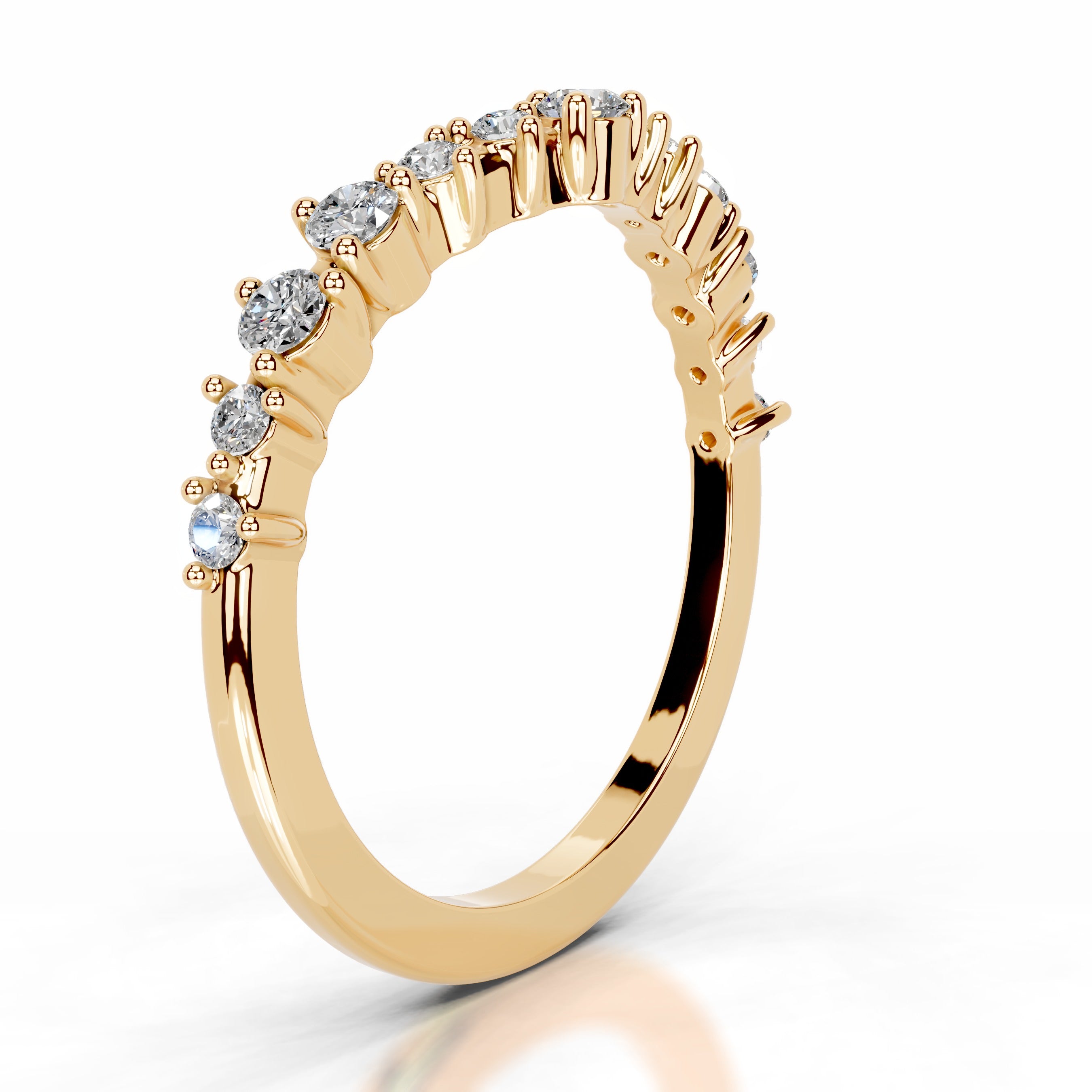Millicent Diamond Wedding band - 18K Yellow Gold