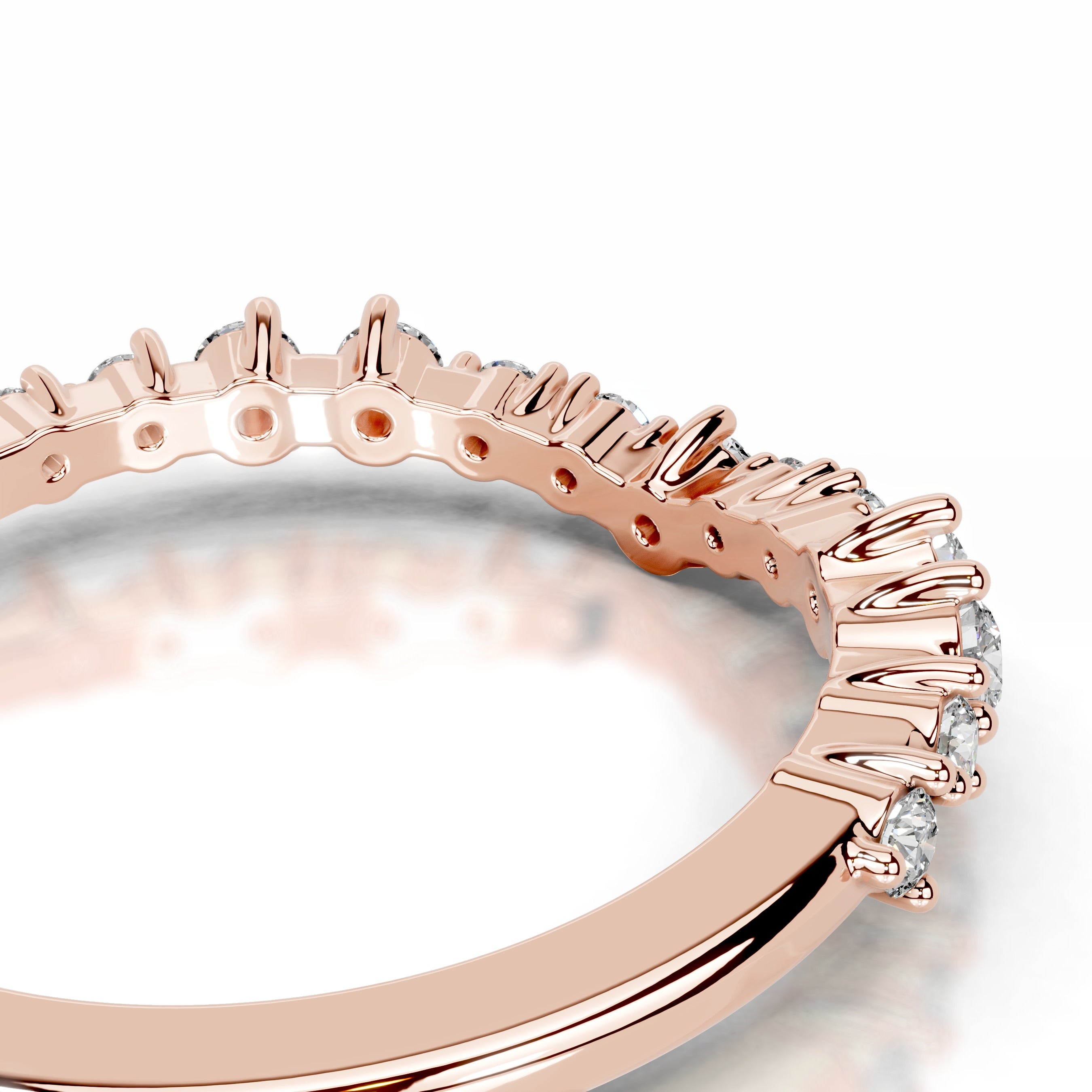 Millicent Diamond Wedding band - 14K Rose Gold