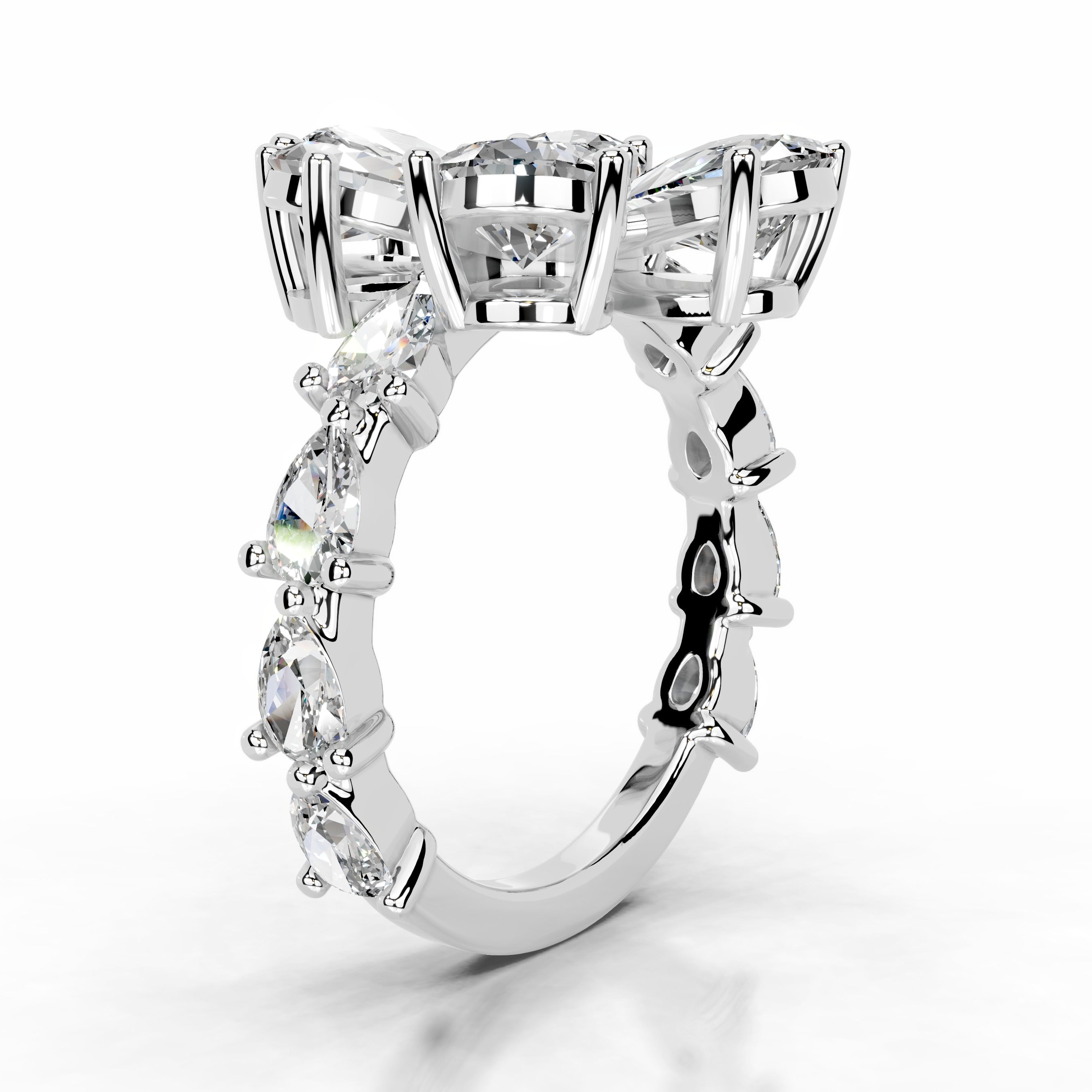 Nova Diamond Engagement Ring - 18K White Gold