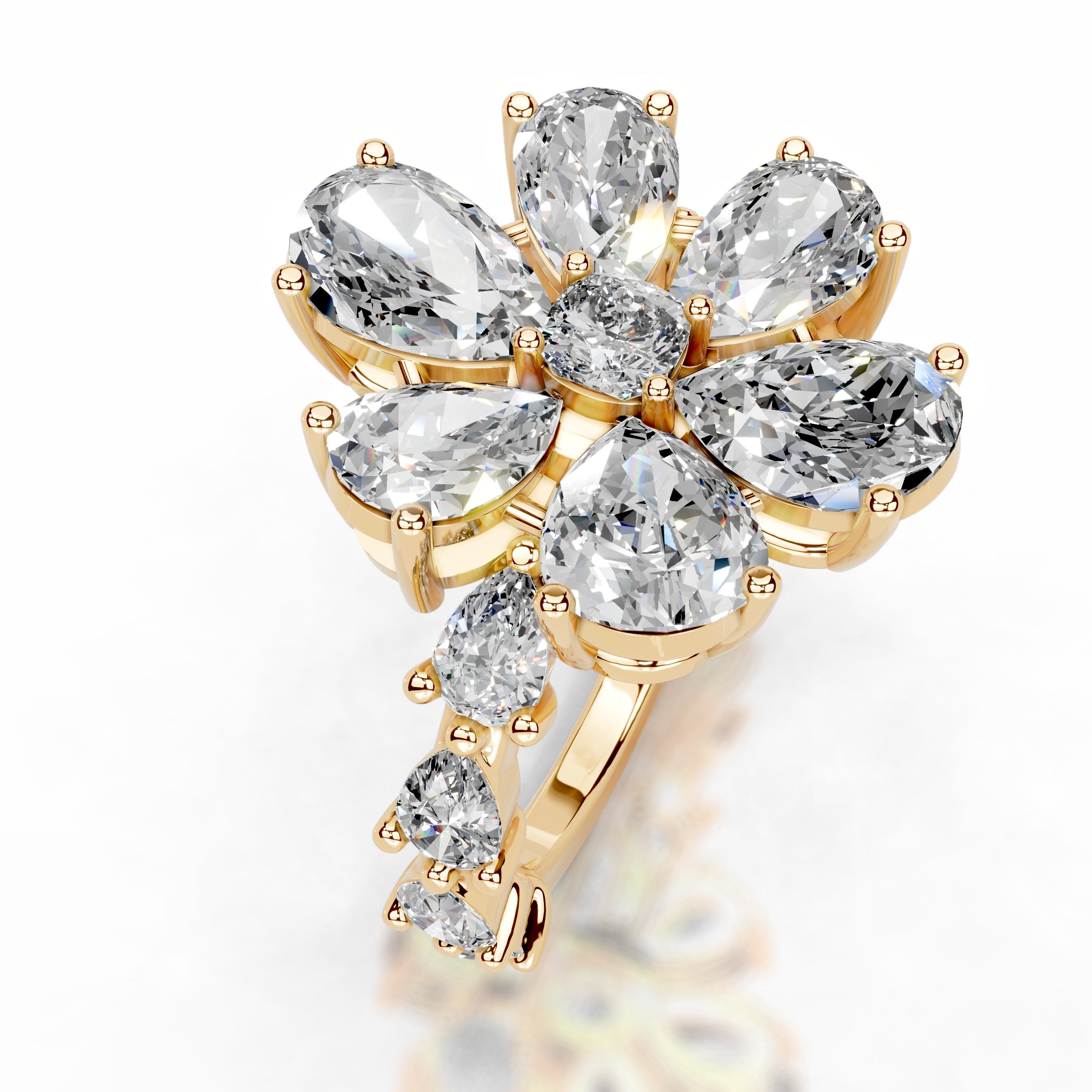 Nova Diamond Engagement Ring - 18K Yellow Gold