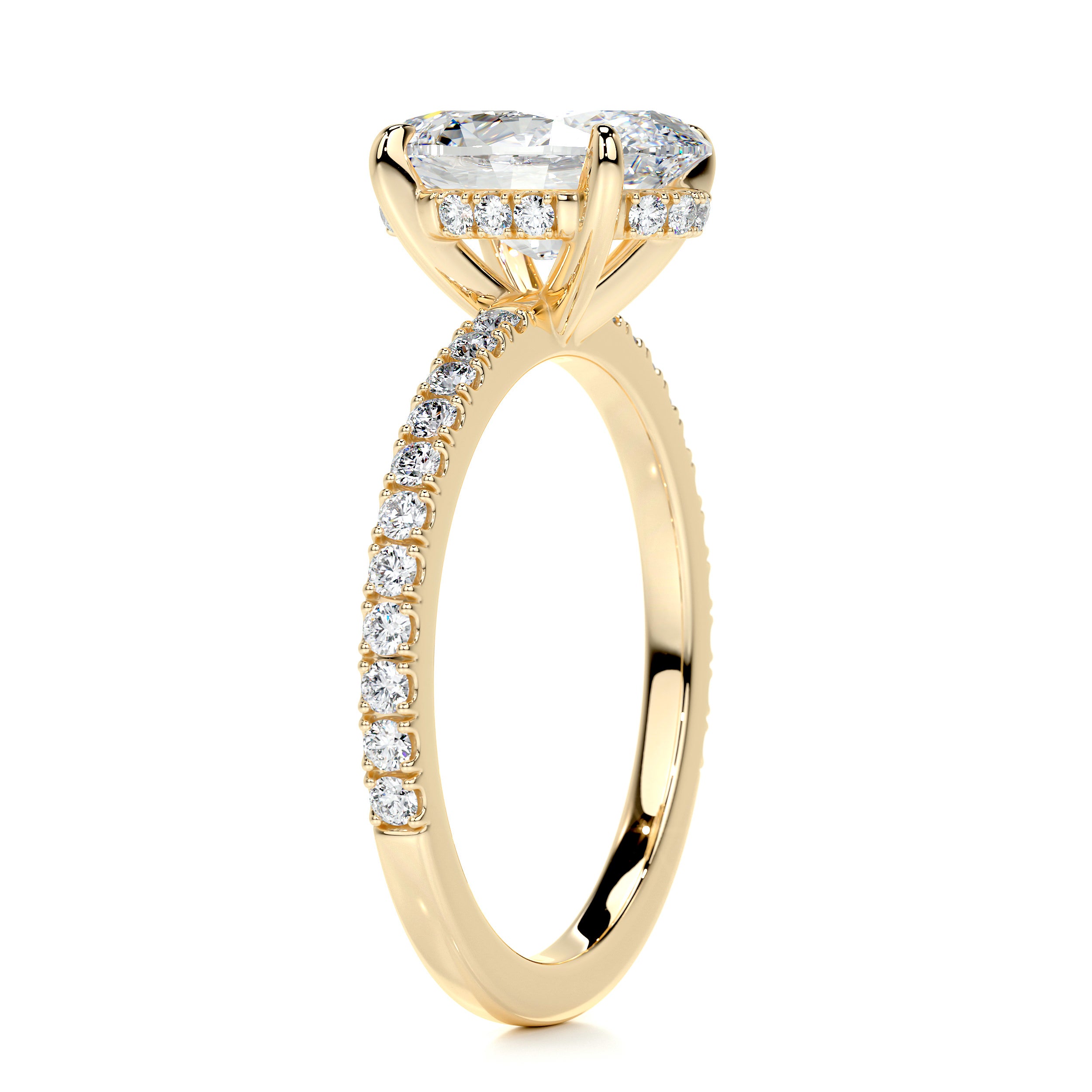 Lucy Diamond Engagement Ring -18K Yellow Gold