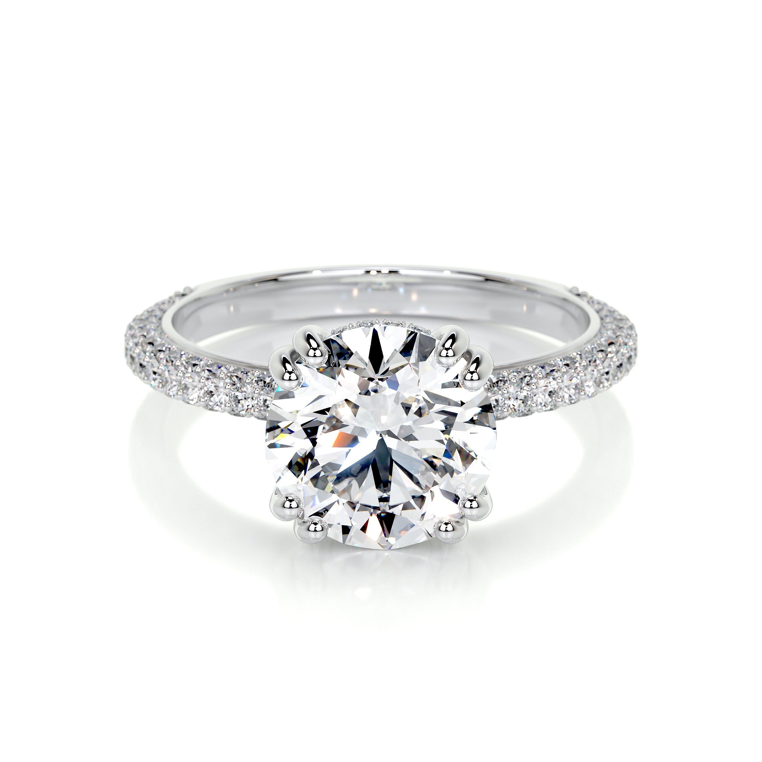 Lorena Lab Grown Diamond Ring (3.5 Carat) -Platinum