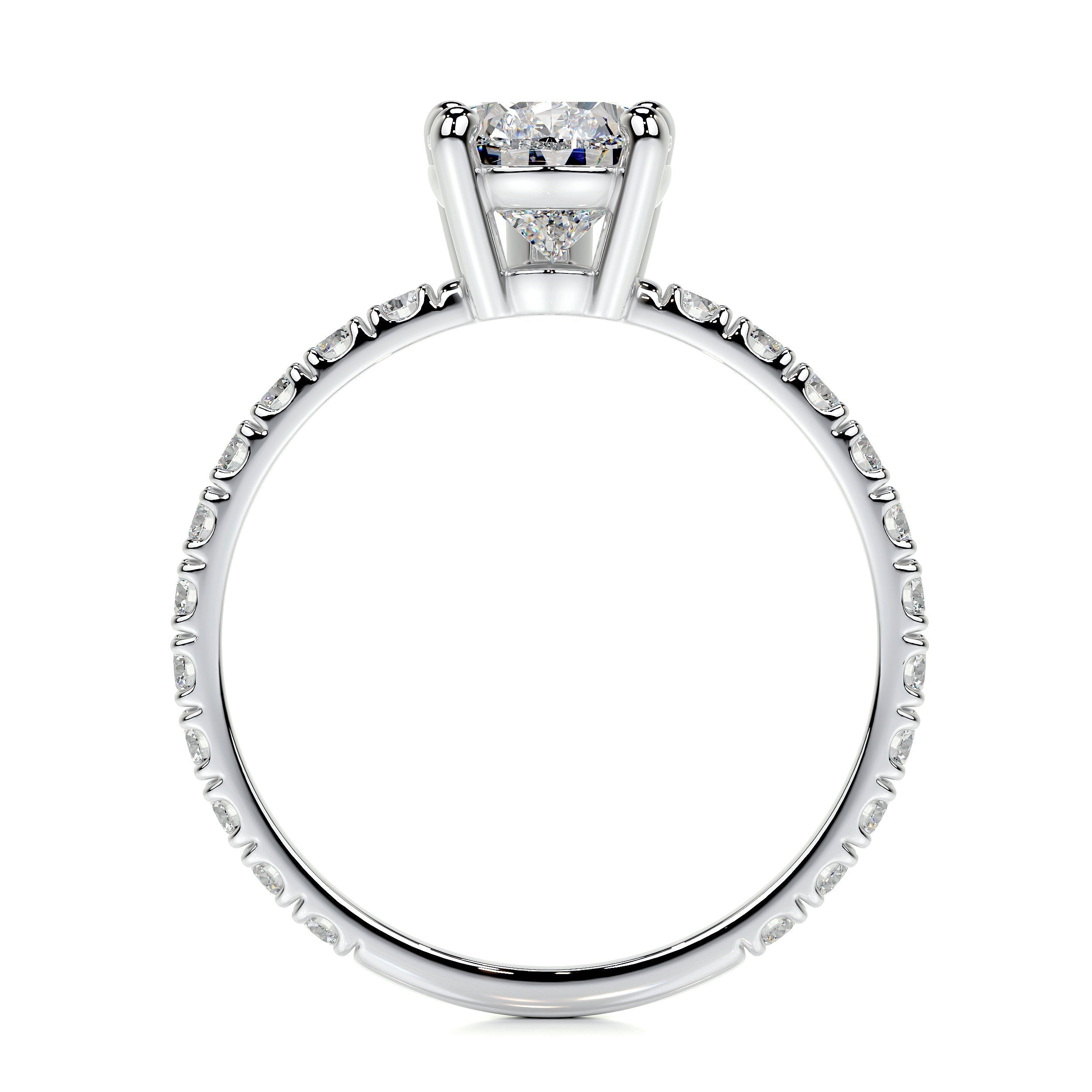 Hailey Lab Grown Diamond Ring (2 Carat) -14K White Gold