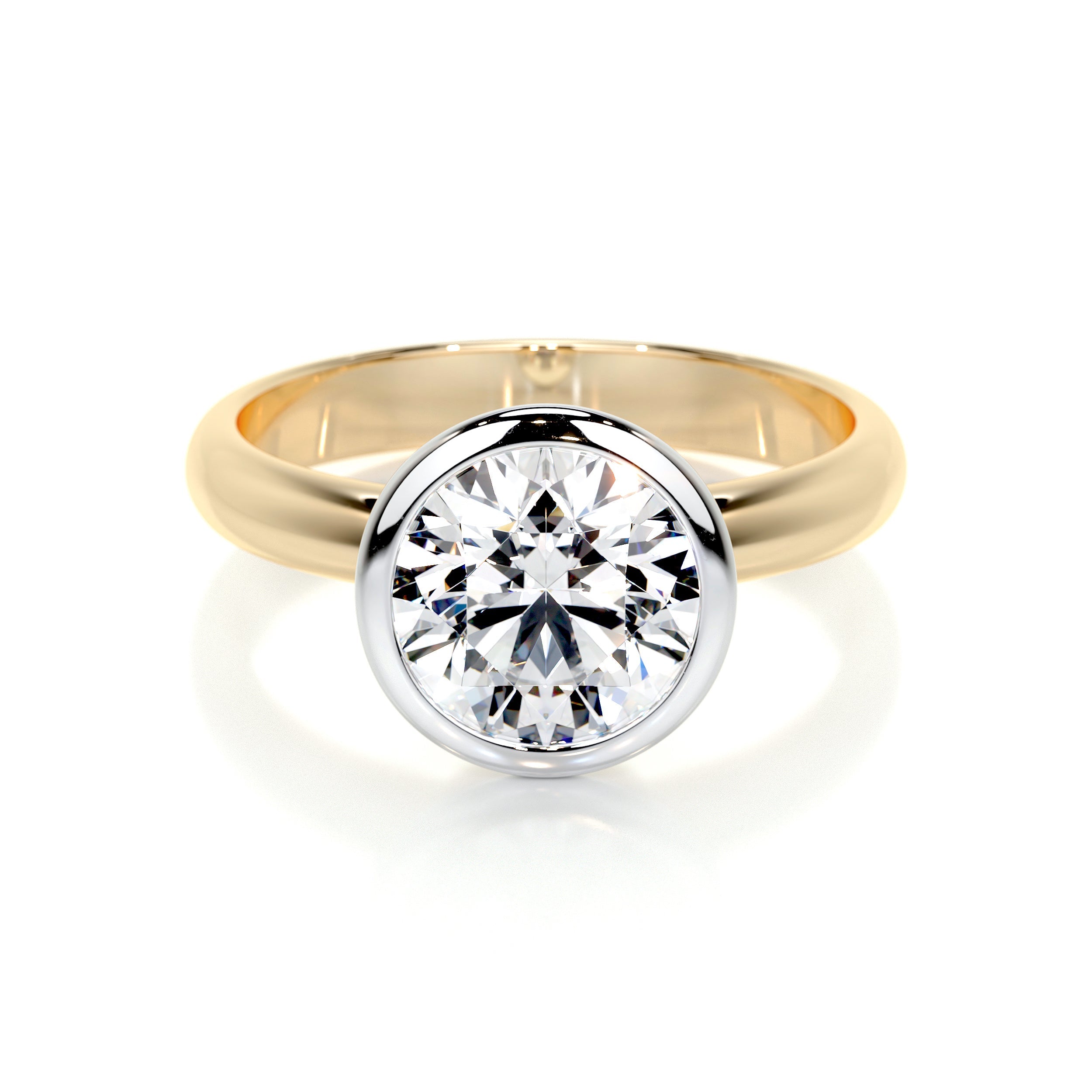 Kaylee Lab Grown Diamond Ring Round -18K Yellow Gold (RTS)