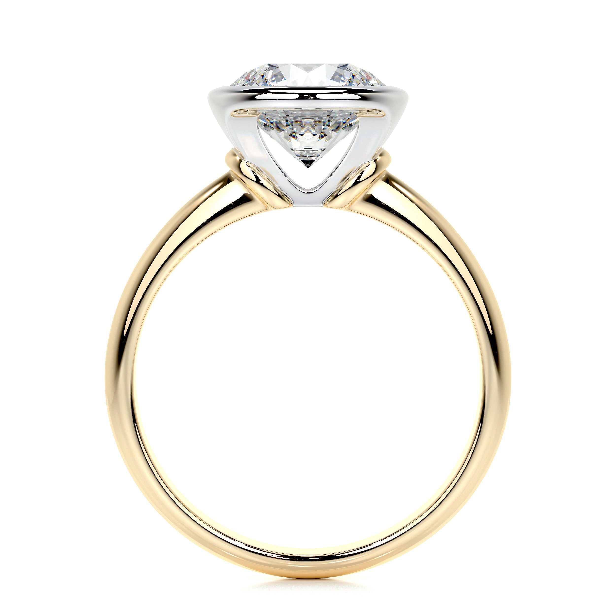 Kaylee Lab Grown Diamond Ring Round -18K Yellow Gold (RTS)