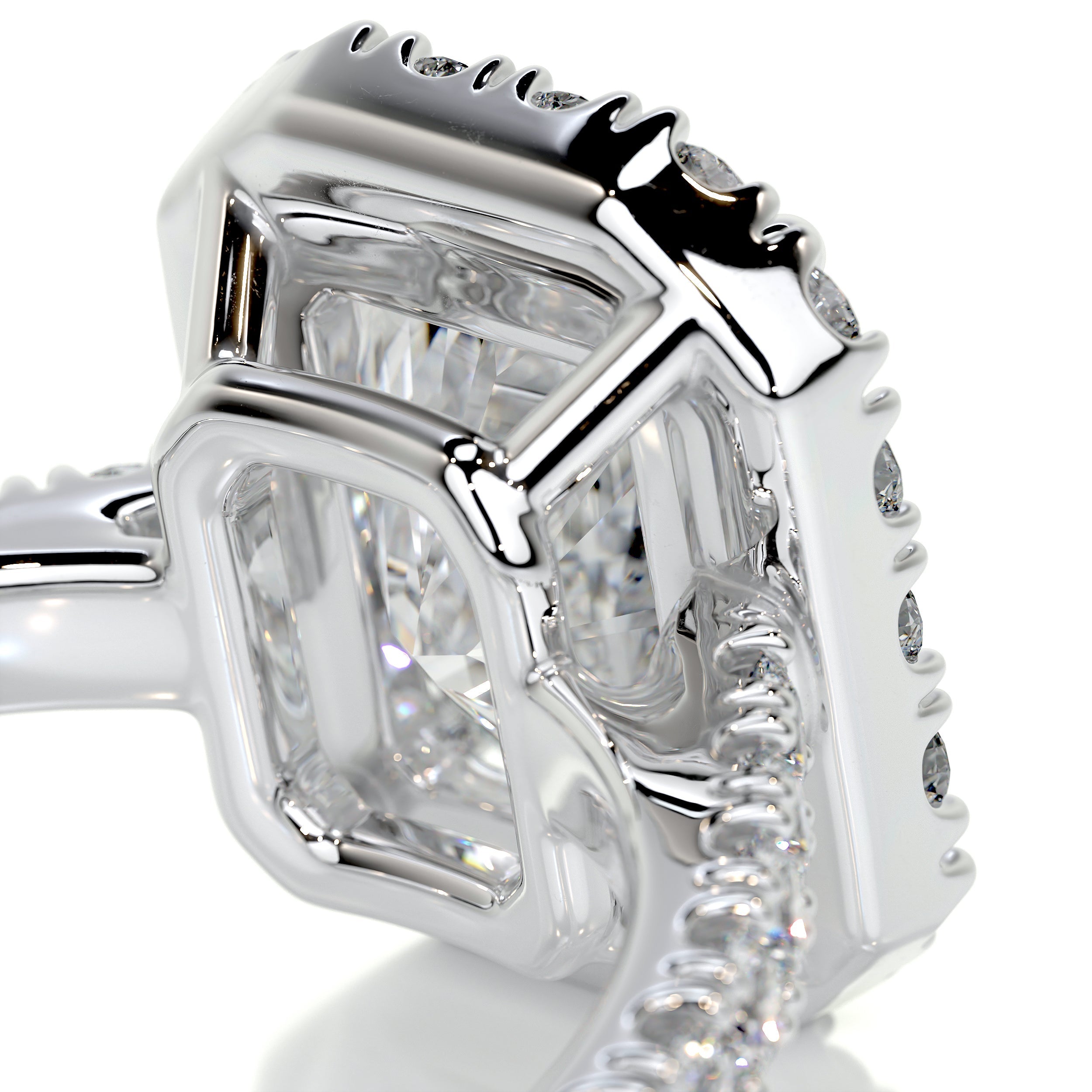 Andrea Diamond Engagement Ring -14K White Gold (RTS)