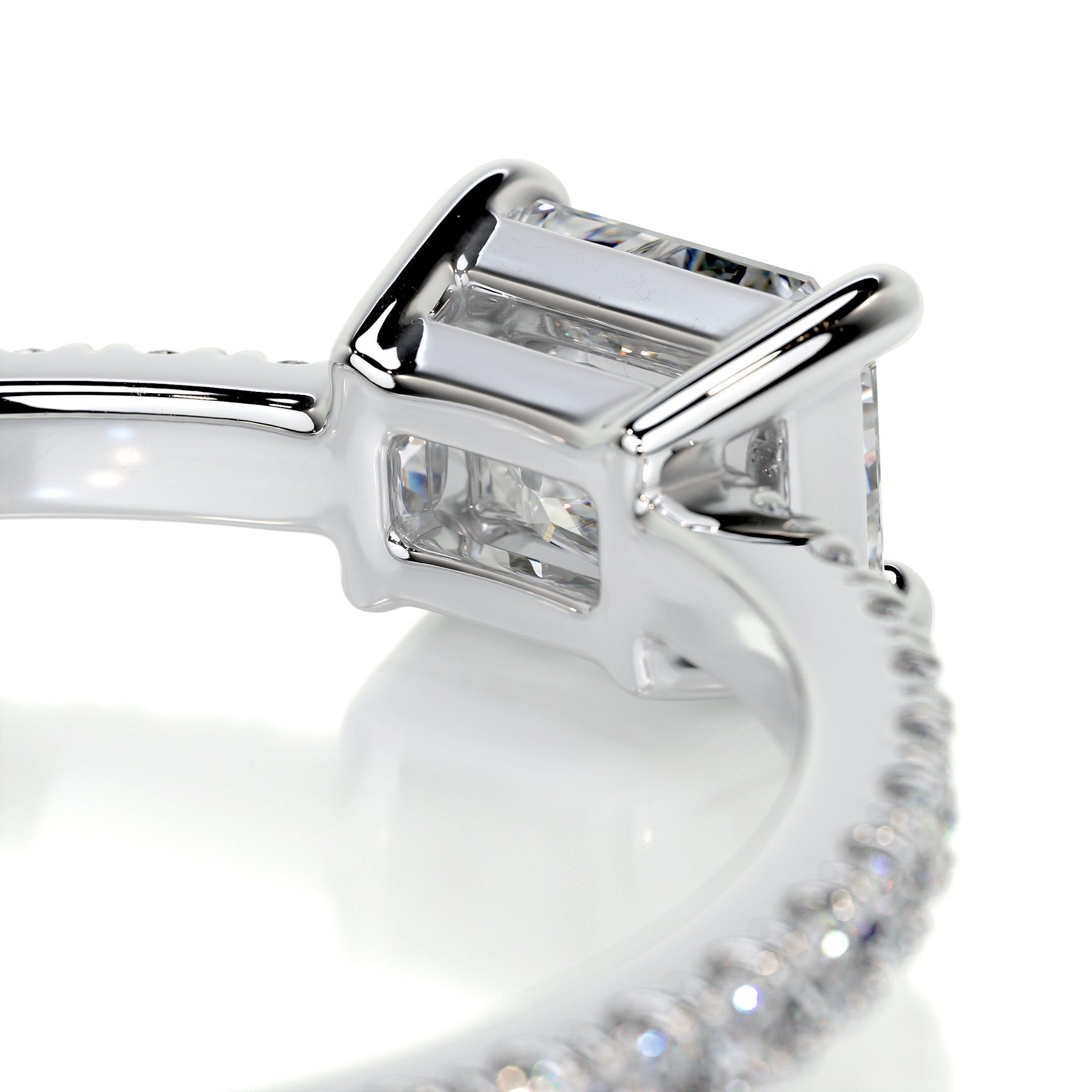 Chloe Radiant Stacking Ring (0.75 Carat) - 14K White Gold (RTS)