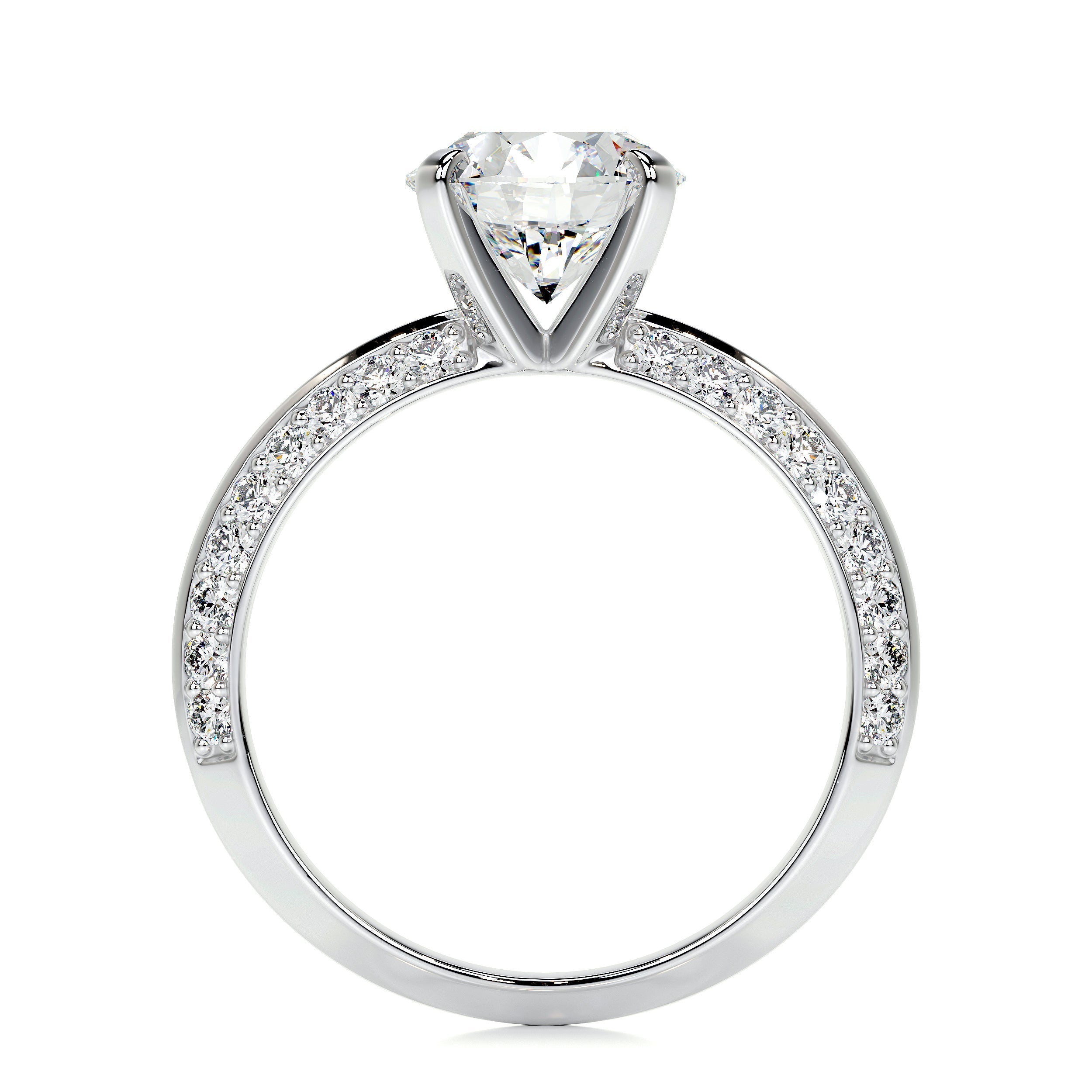 Ariana Lab Grown Diamond Ring (2.3 Carat) -14K White Gold