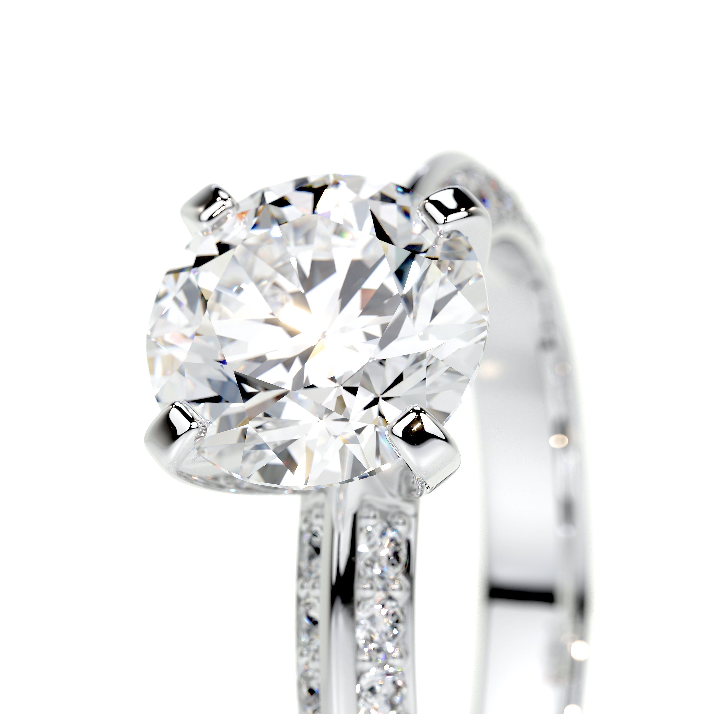 Ariana Lab Grown Diamond Ring (2.3 Carat) -14K White Gold