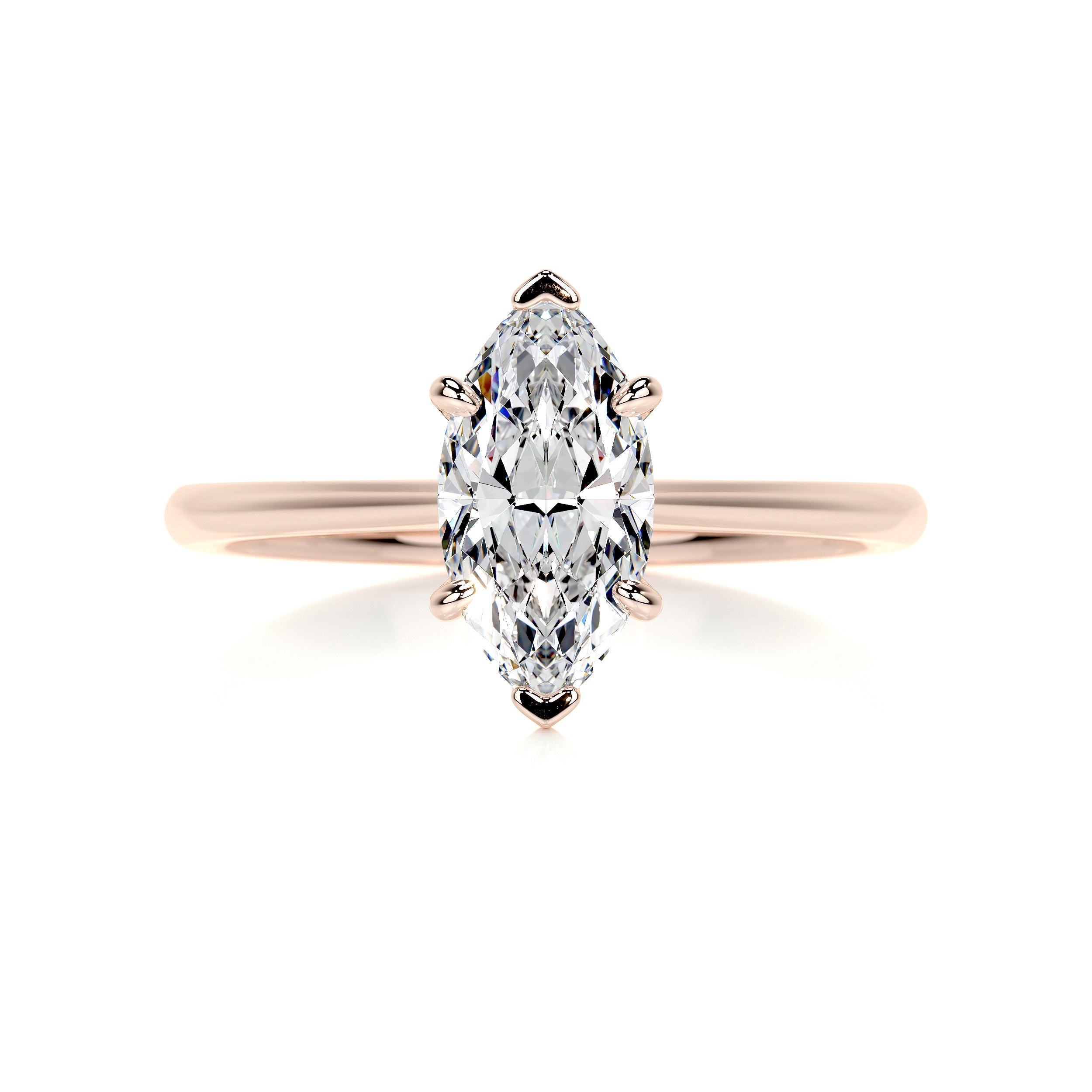 Samantha Moissanite Ring -14K Rose Gold