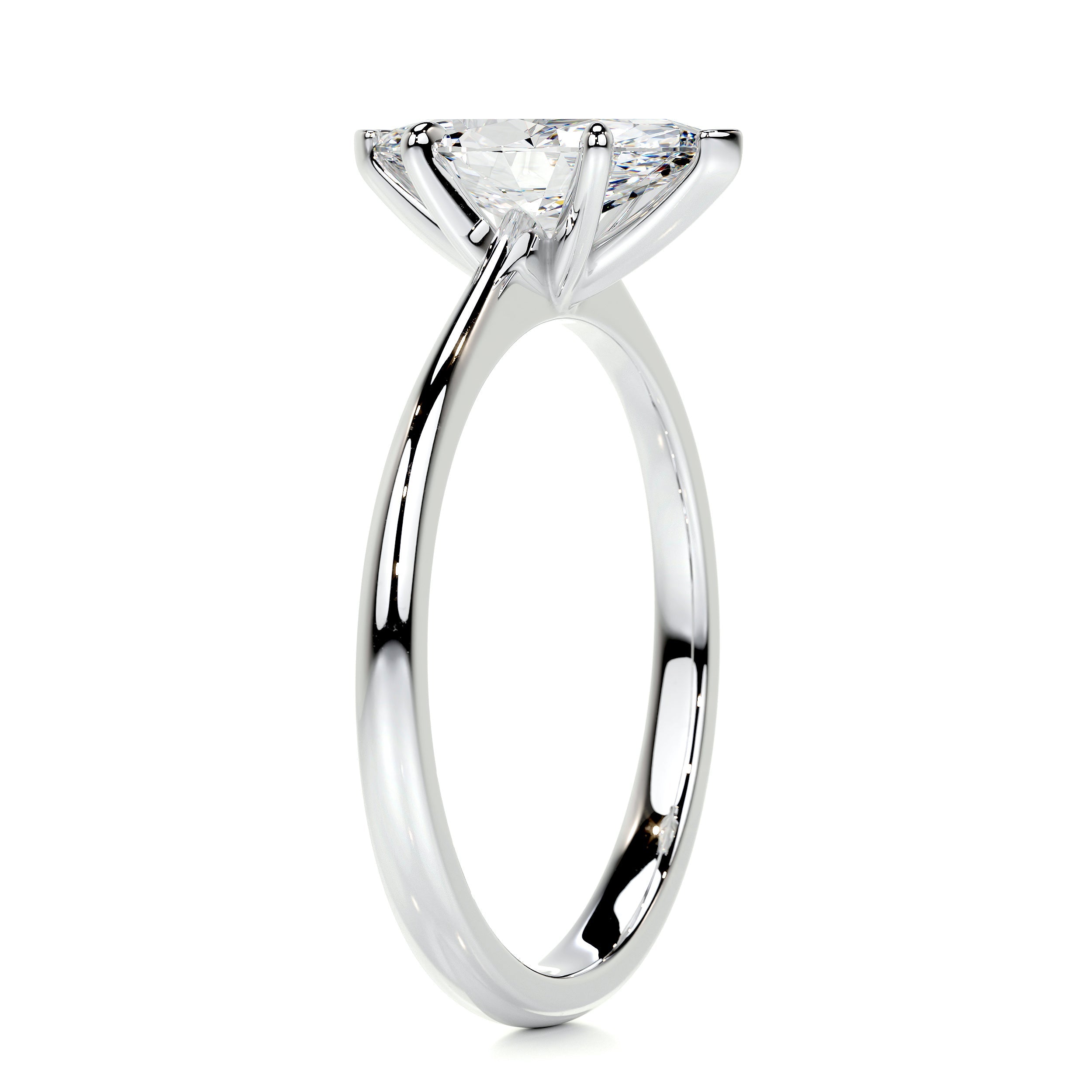 Samantha Moissanite Ring -18K White Gold