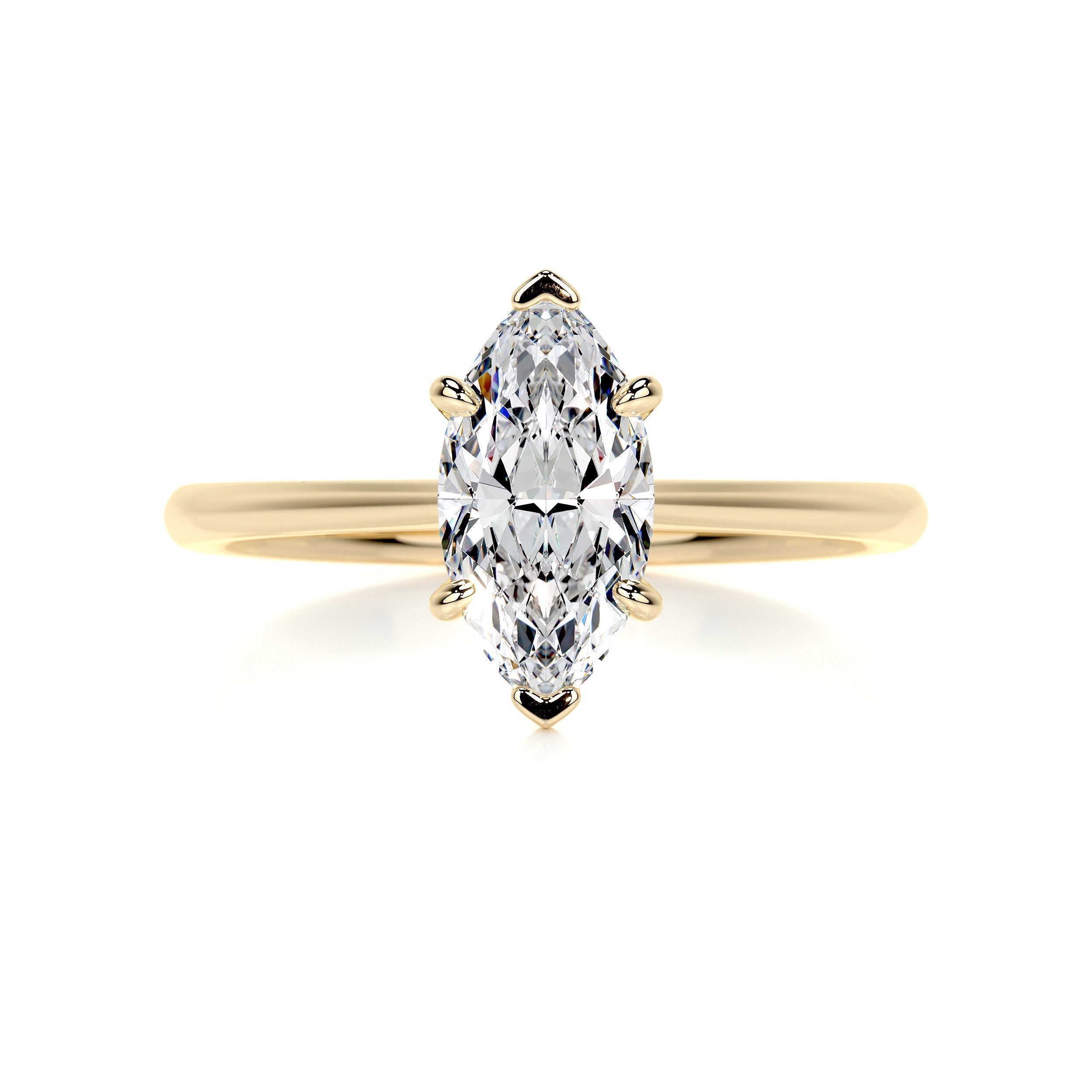 Samantha Moissanite Ring -18K Yellow Gold