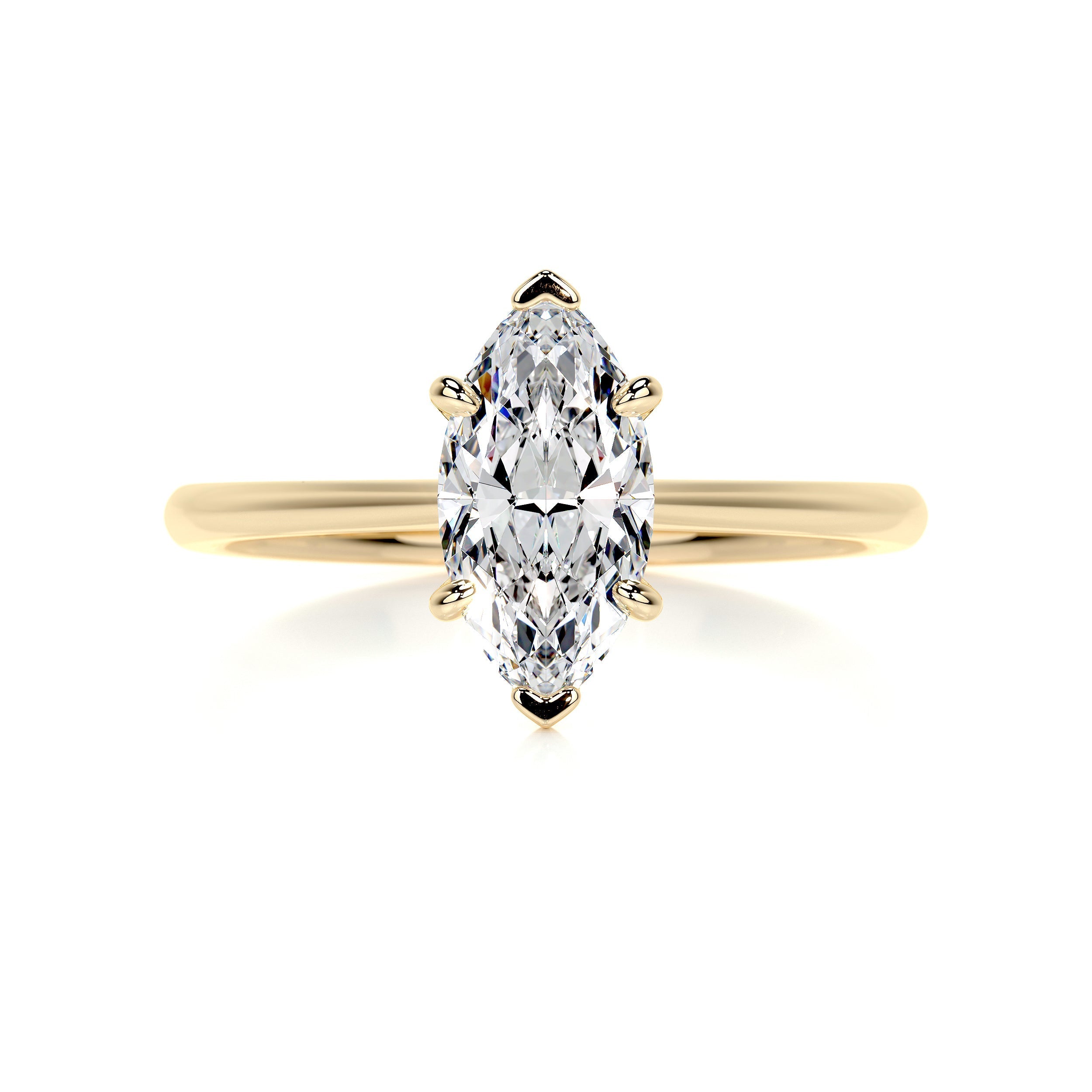 Samantha Moissanite Ring -18K Yellow Gold (RTS)