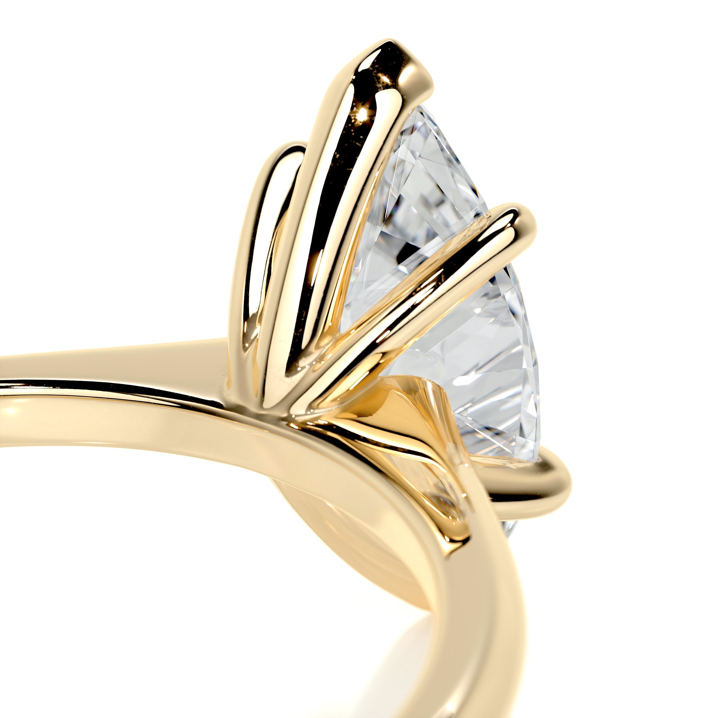 Samantha Moissanite Ring -18K Yellow Gold