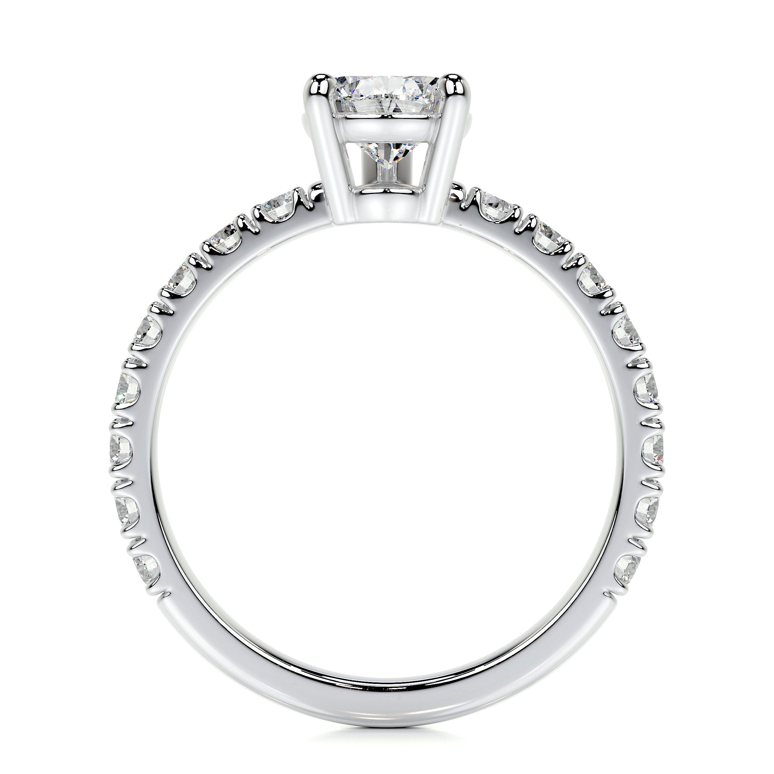 Hailey Lab Grown Diamond Ring (2 Carat) -14K White Gold