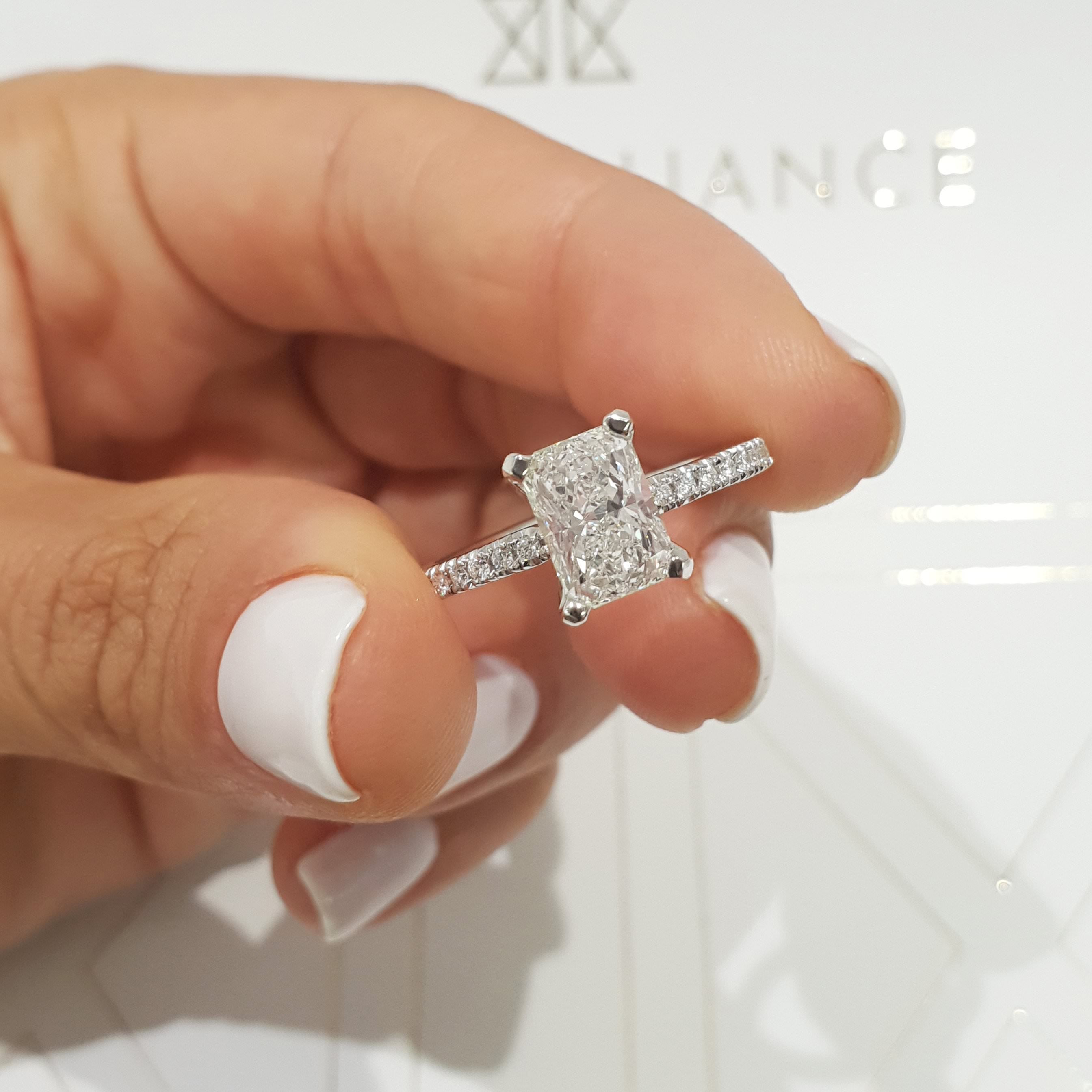 Audrey Lab Grown Diamond Ring (2.3 Carat) -Platinum