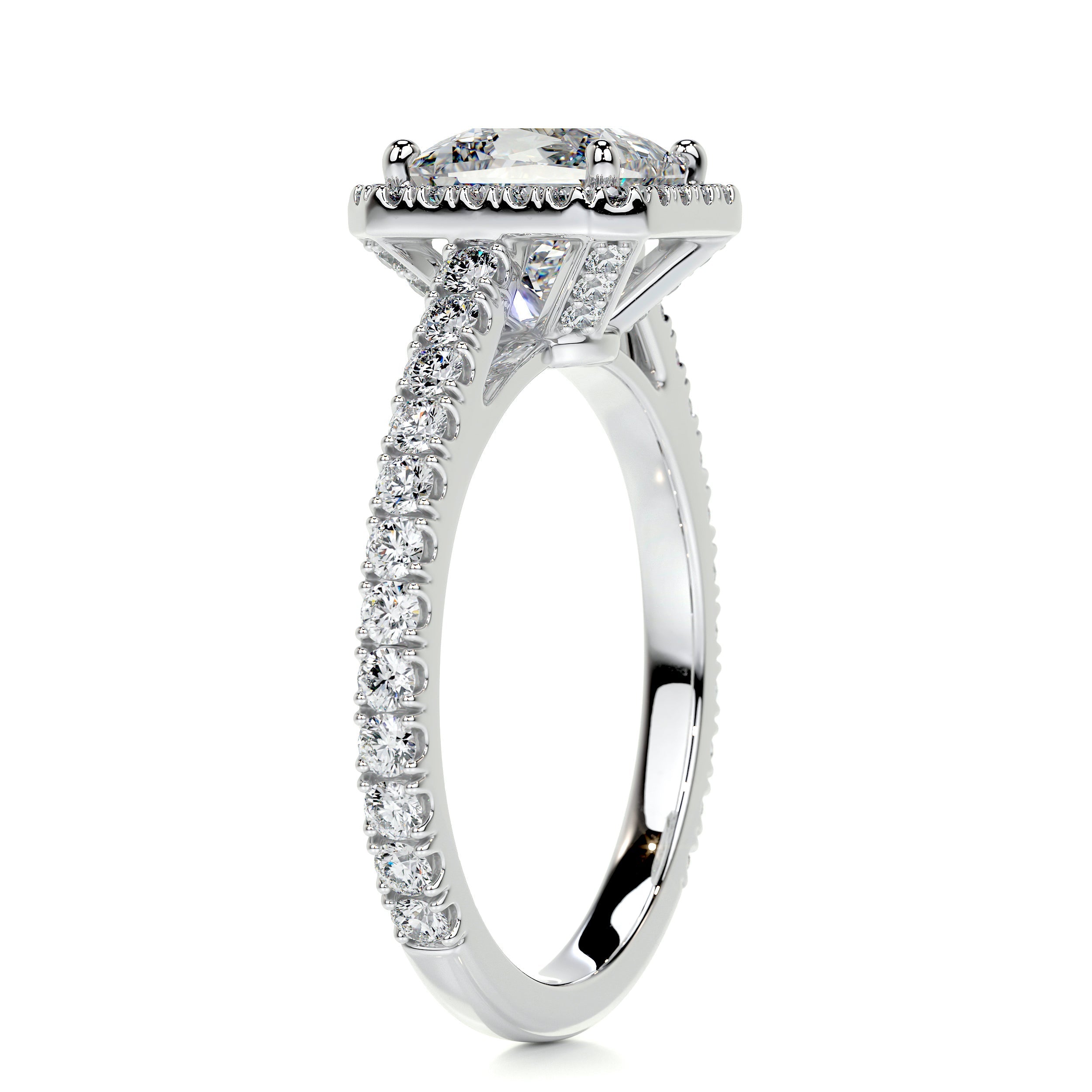 Selena Diamond Engagement Ring   (1.5 Carat) -14K White Gold (RTS)