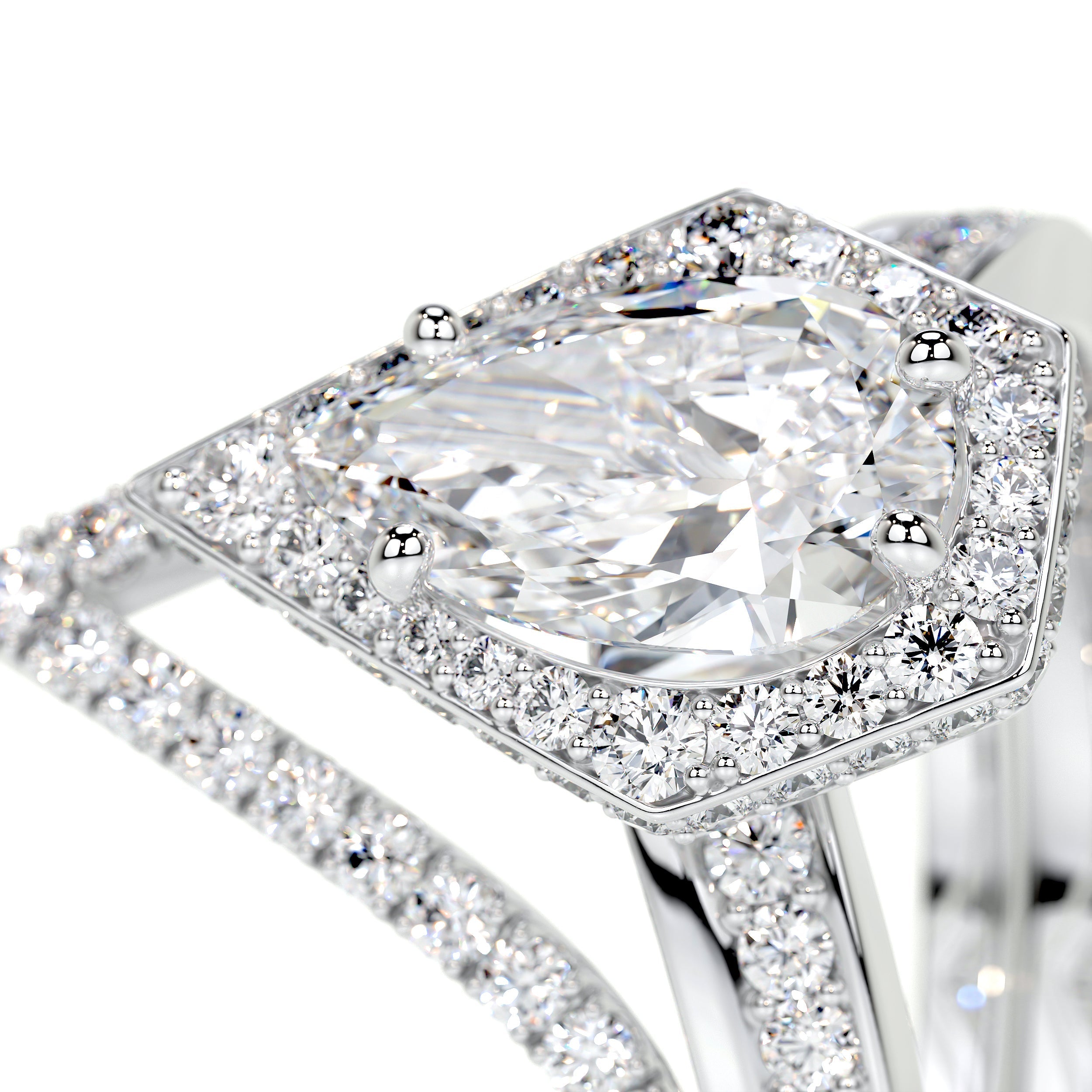 Kendall Lab Grown Diamond Bridal Set (2.5 Carat) -18K White Gold