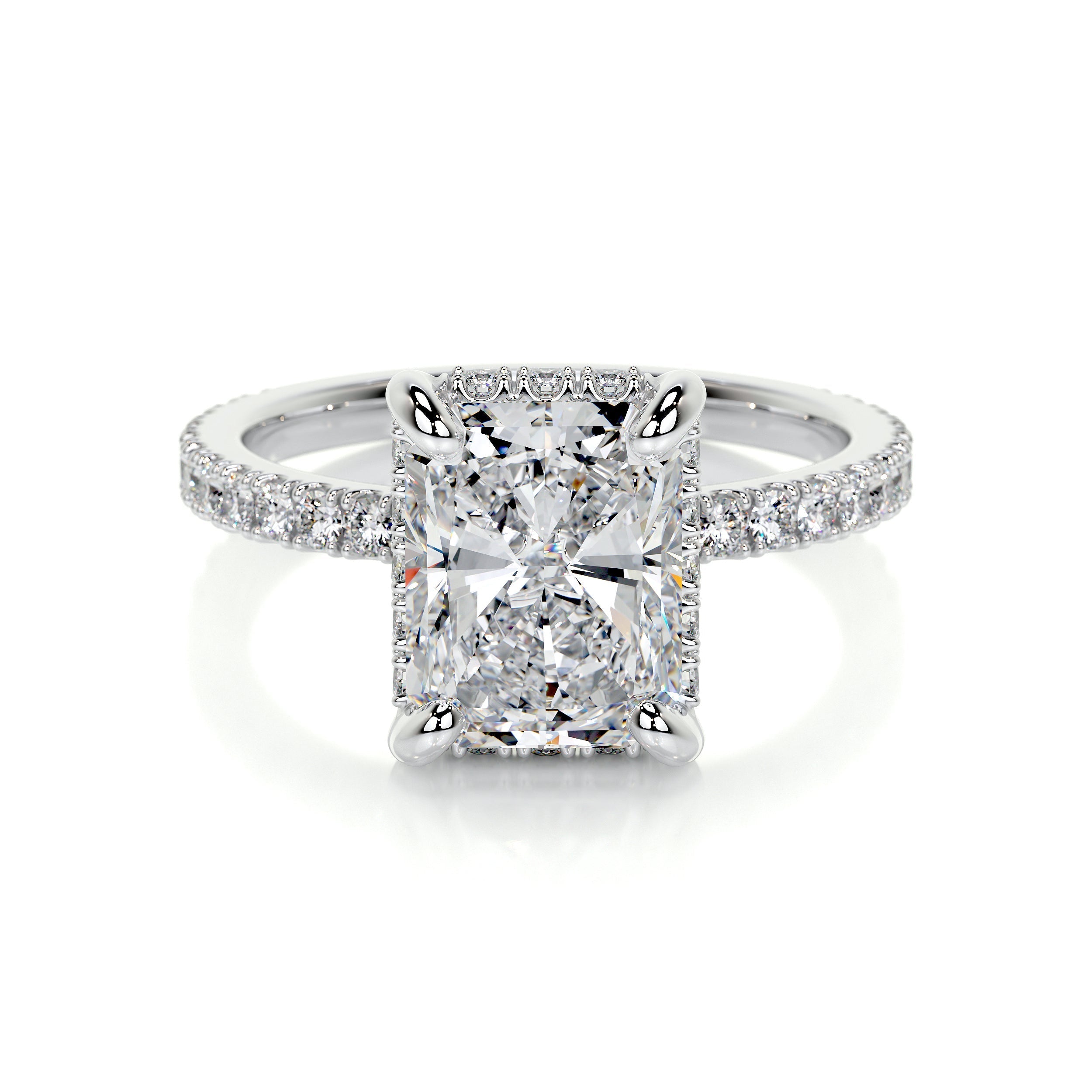 Luna Lab Grown Diamond Ring (2.5 Carat) -18K White Gold