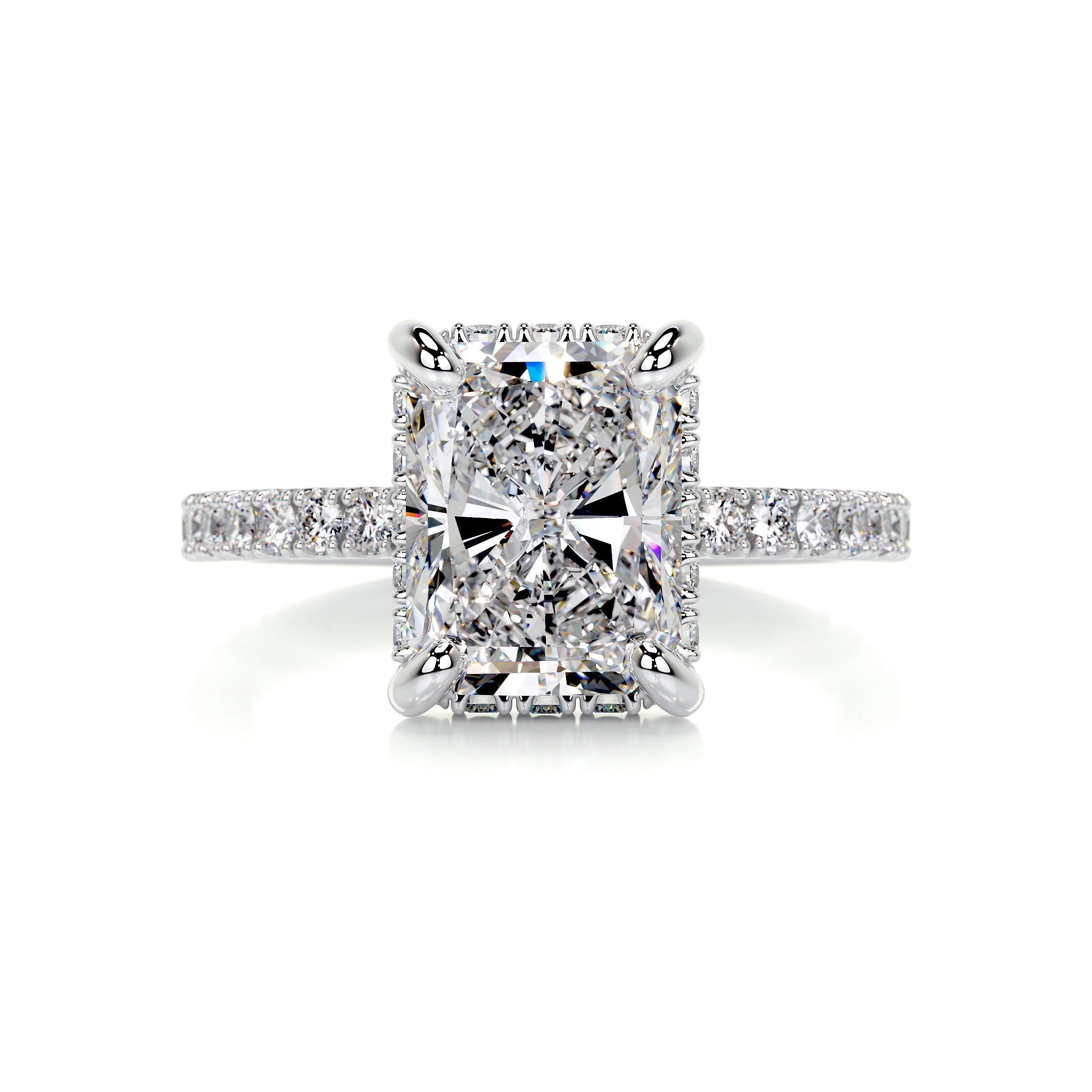 Luna Diamond Engagement Ring -14K White Gold - Main Stone 2 Carat