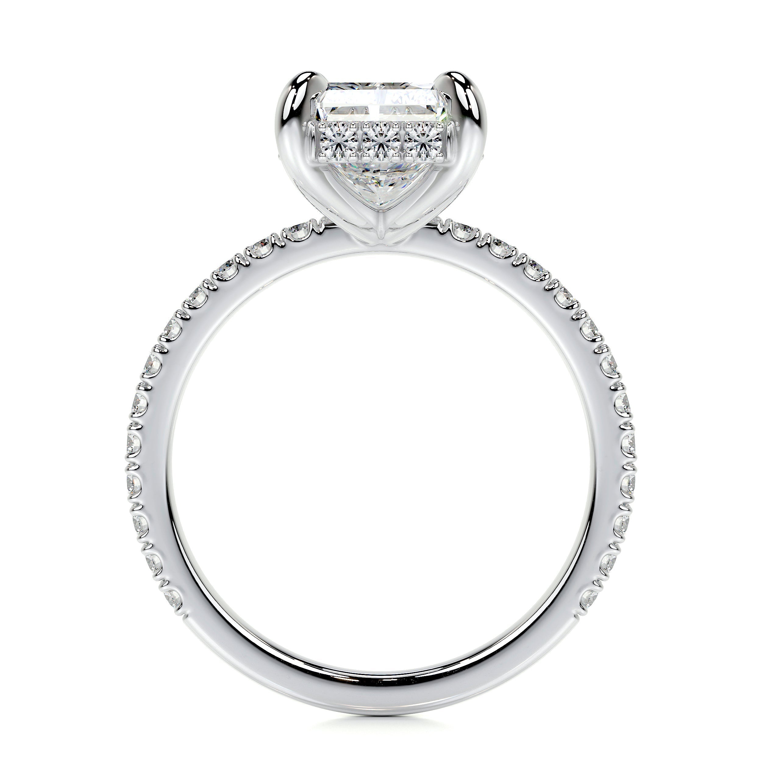 Luna Lab Grown Diamond Ring (2.5 Carat) -18K White Gold