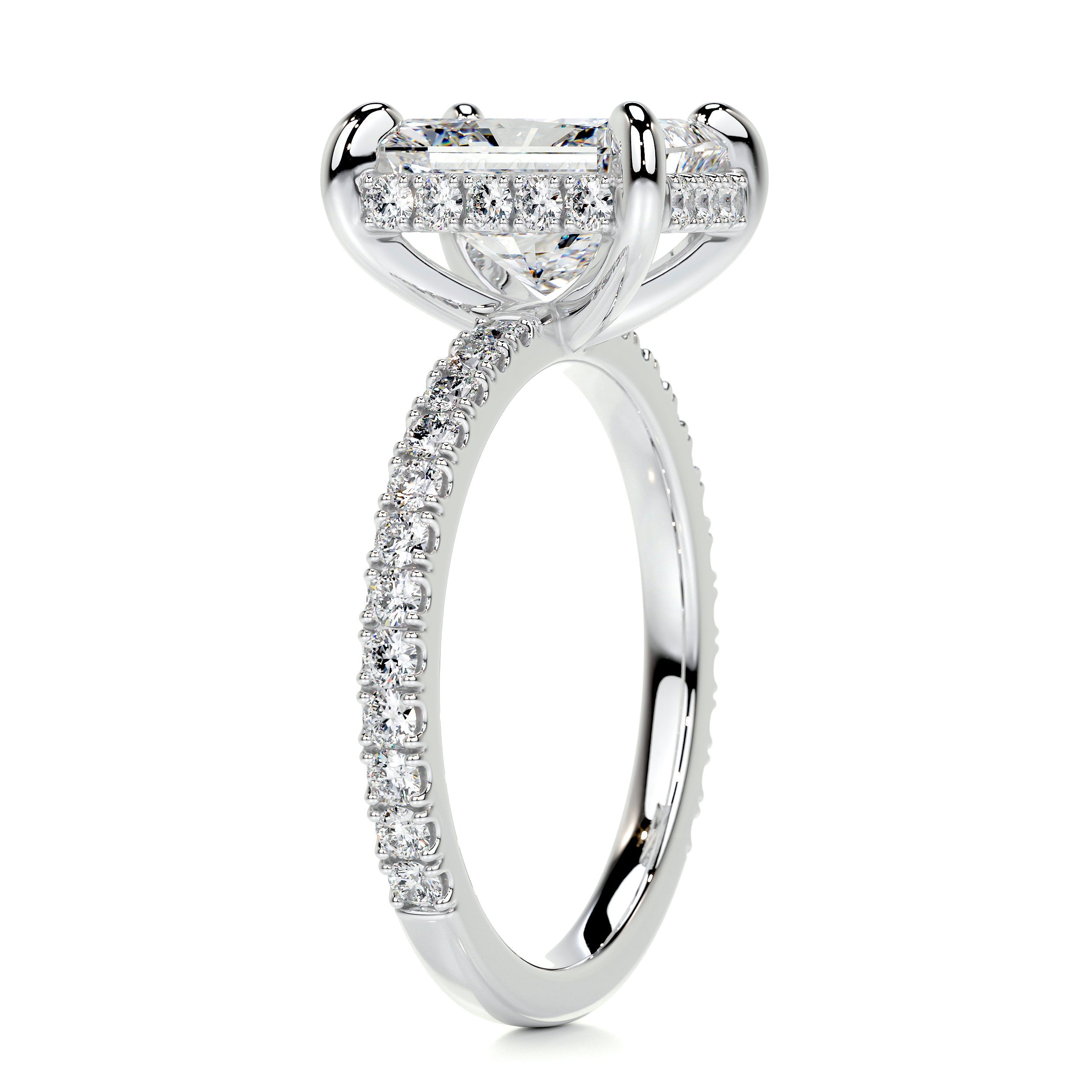 Luna Diamond Engagement Ring -Platinum - Main Stone 2 Carat