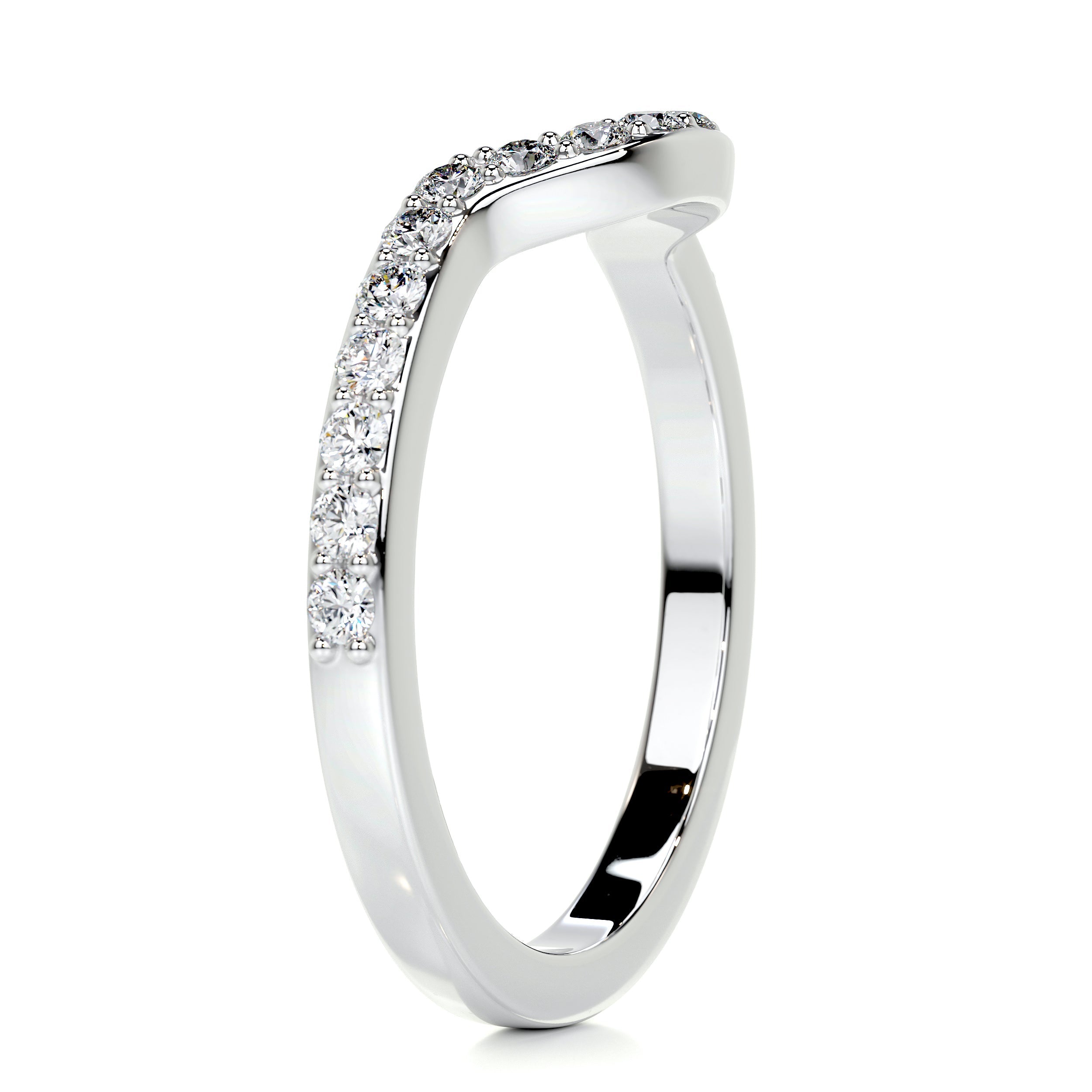 Nina Diamond Wedding Ring (0.2 Carat) -14K White Gold (RTS)