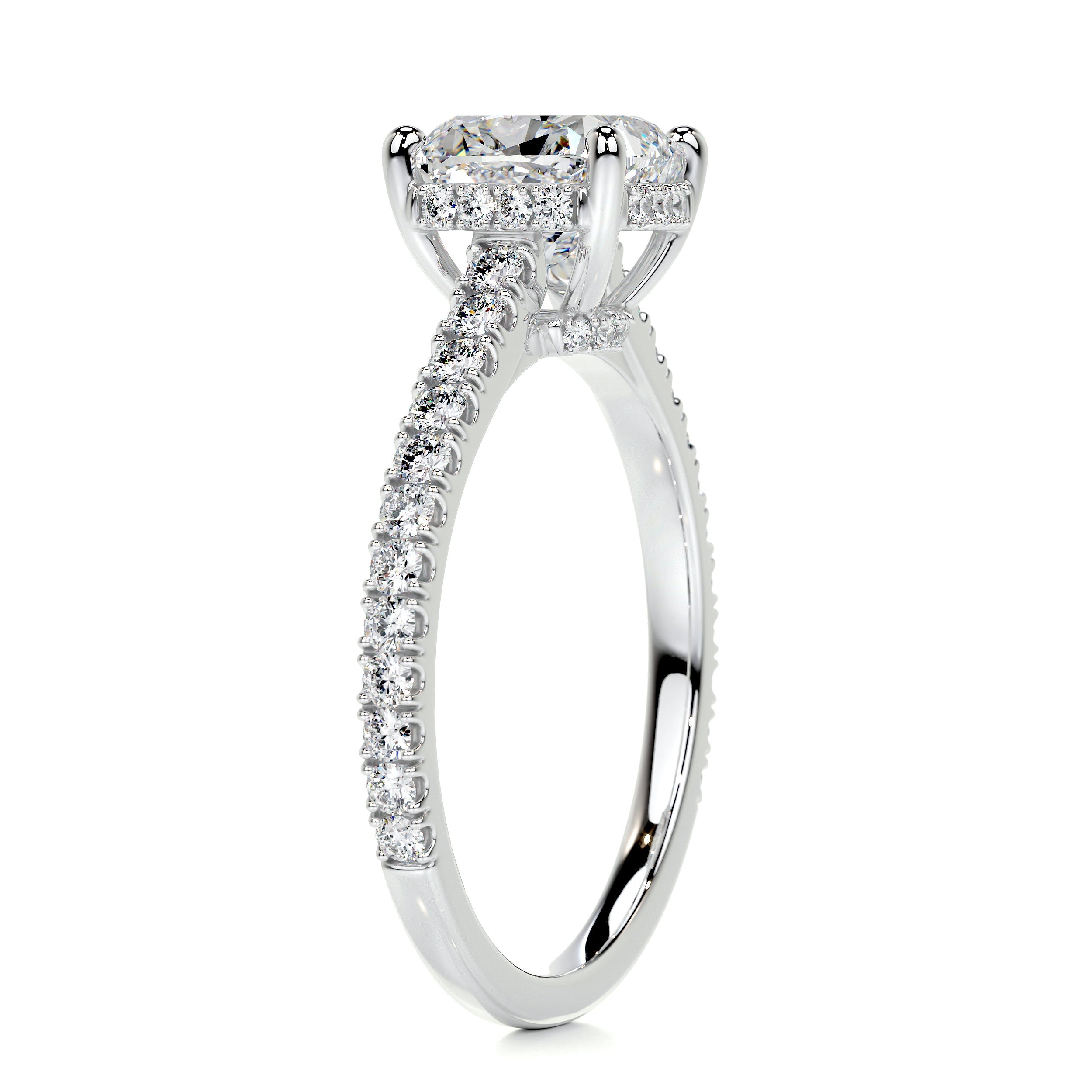 Cassandra Diamond Engagement Ring -18K White Gold - Main Stone 1.5 Carat