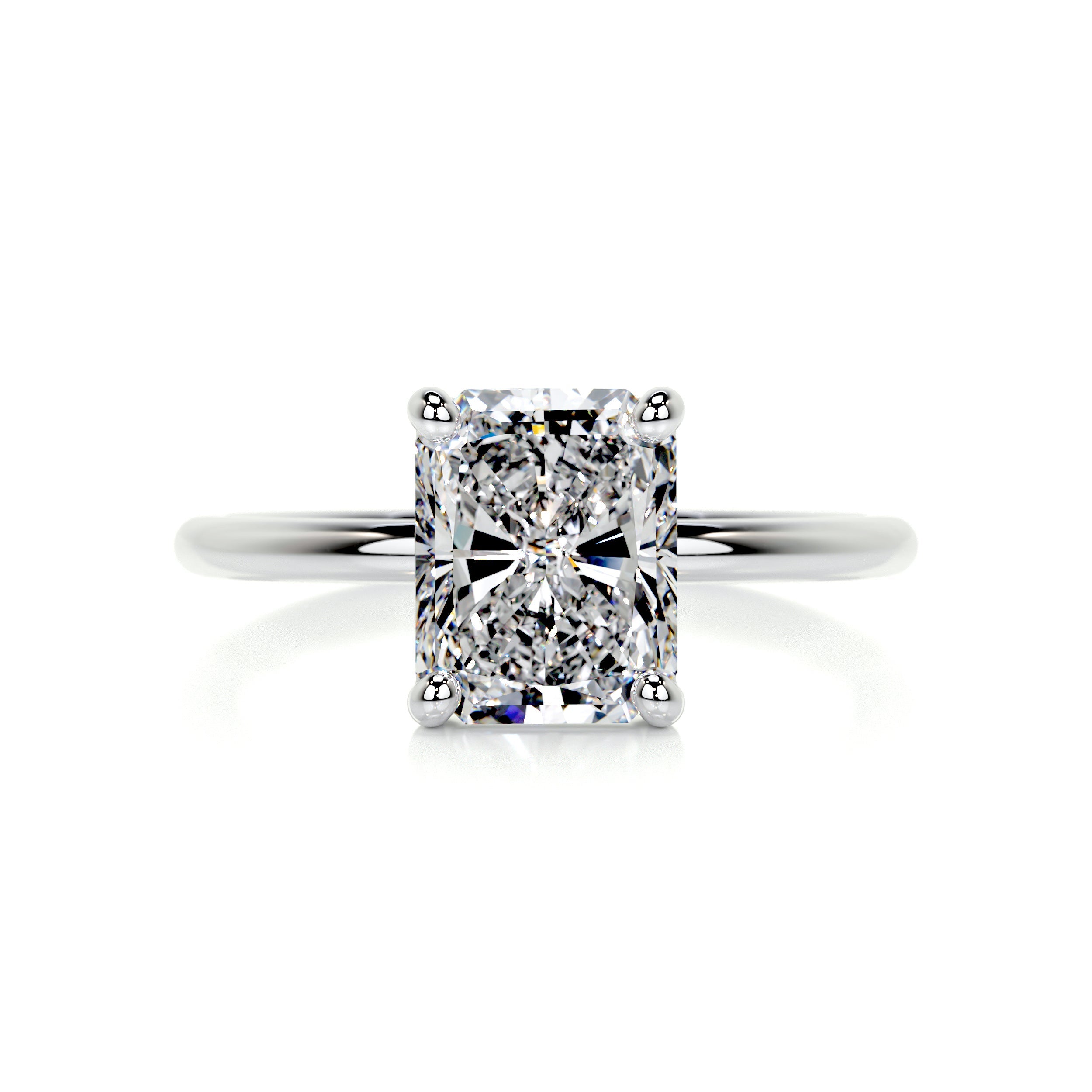 Harper Diamond Engagement Ring -18K White Gold - Main Stone 2 Carat
