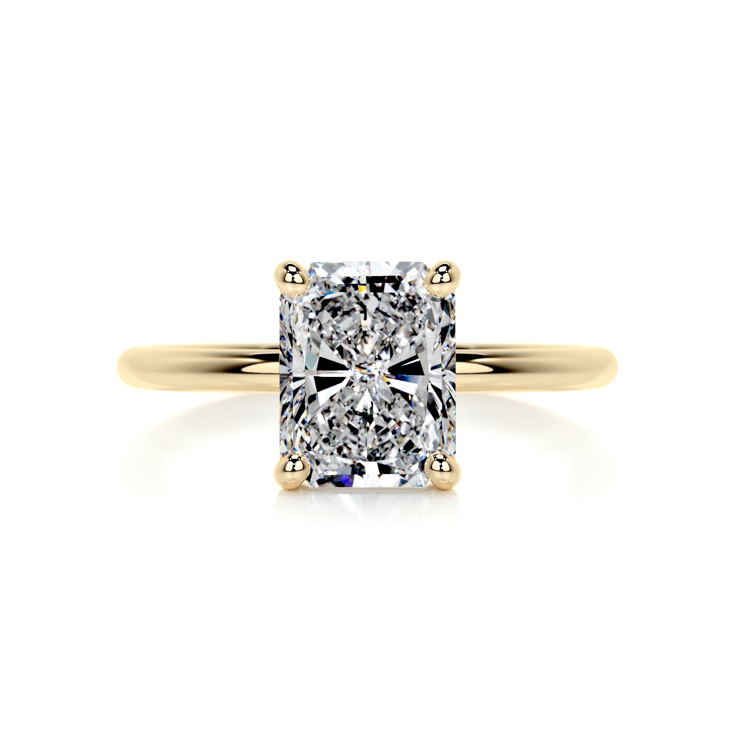 Harper Diamond Engagement Ring -18K Yellow Gold - Main Stone 2 Carat