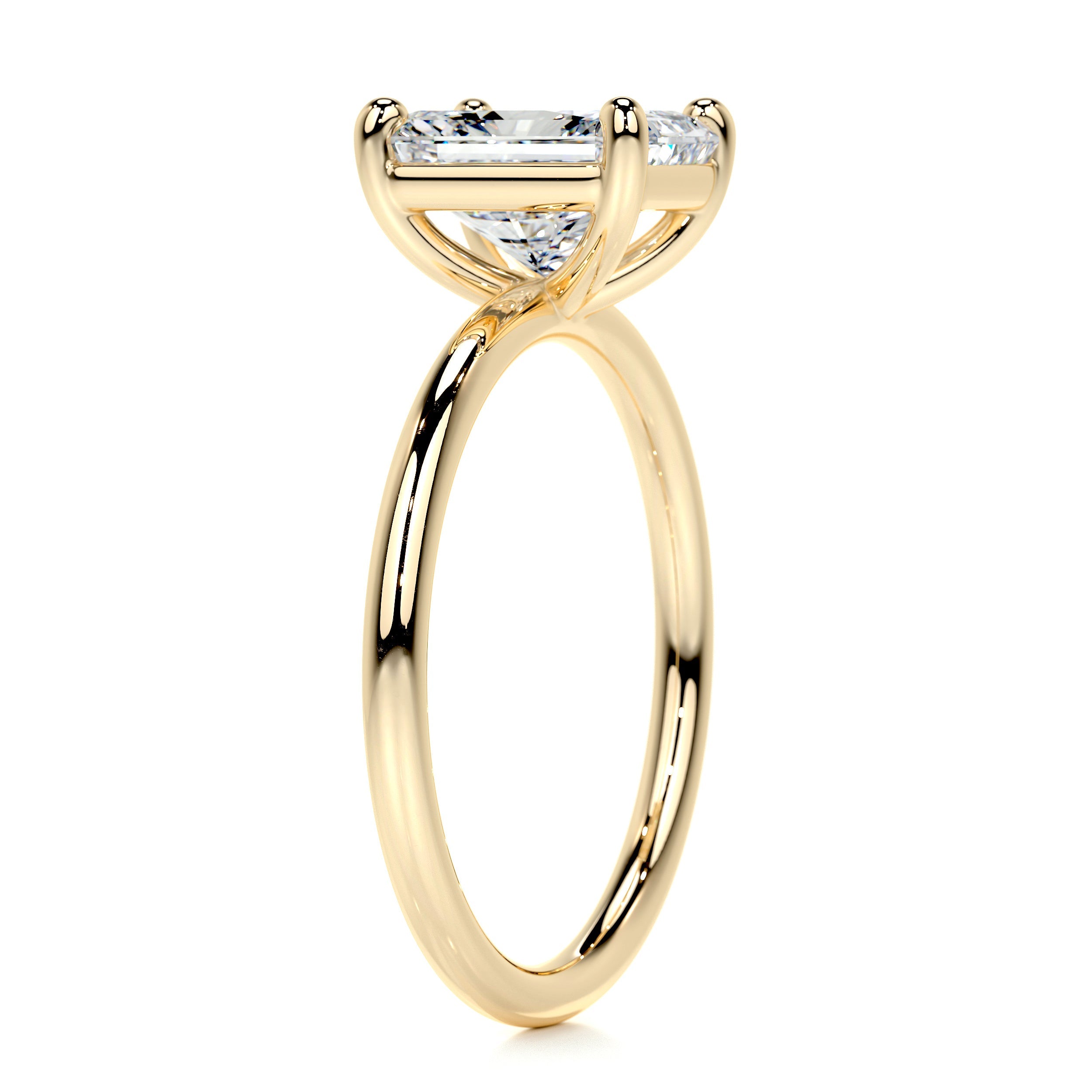 Harper Diamond Engagement Ring -18K Yellow Gold - Main Stone 2 Carat