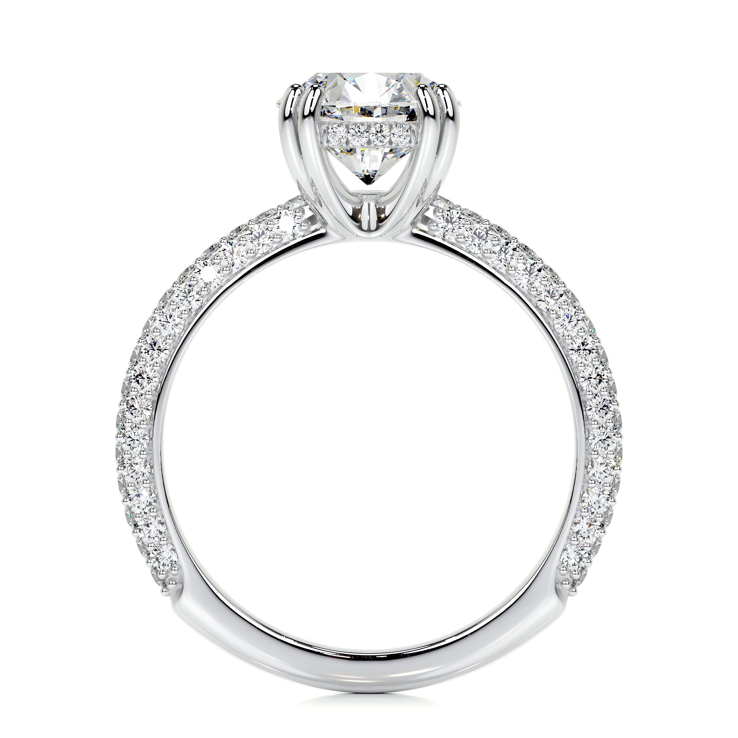 Lorena Lab Grown Diamond Ring (2.5 Carat) -14K White Gold