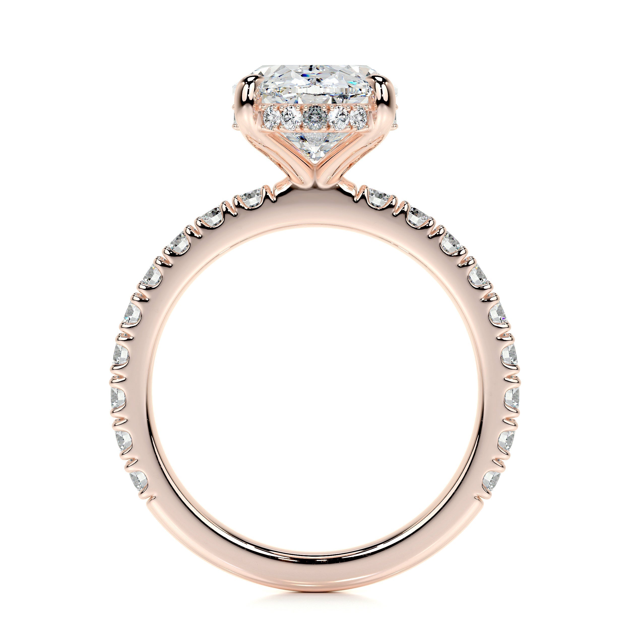 Lucy Lab Grown Diamond Ring (3.5 Carat) -14K Rose Gold