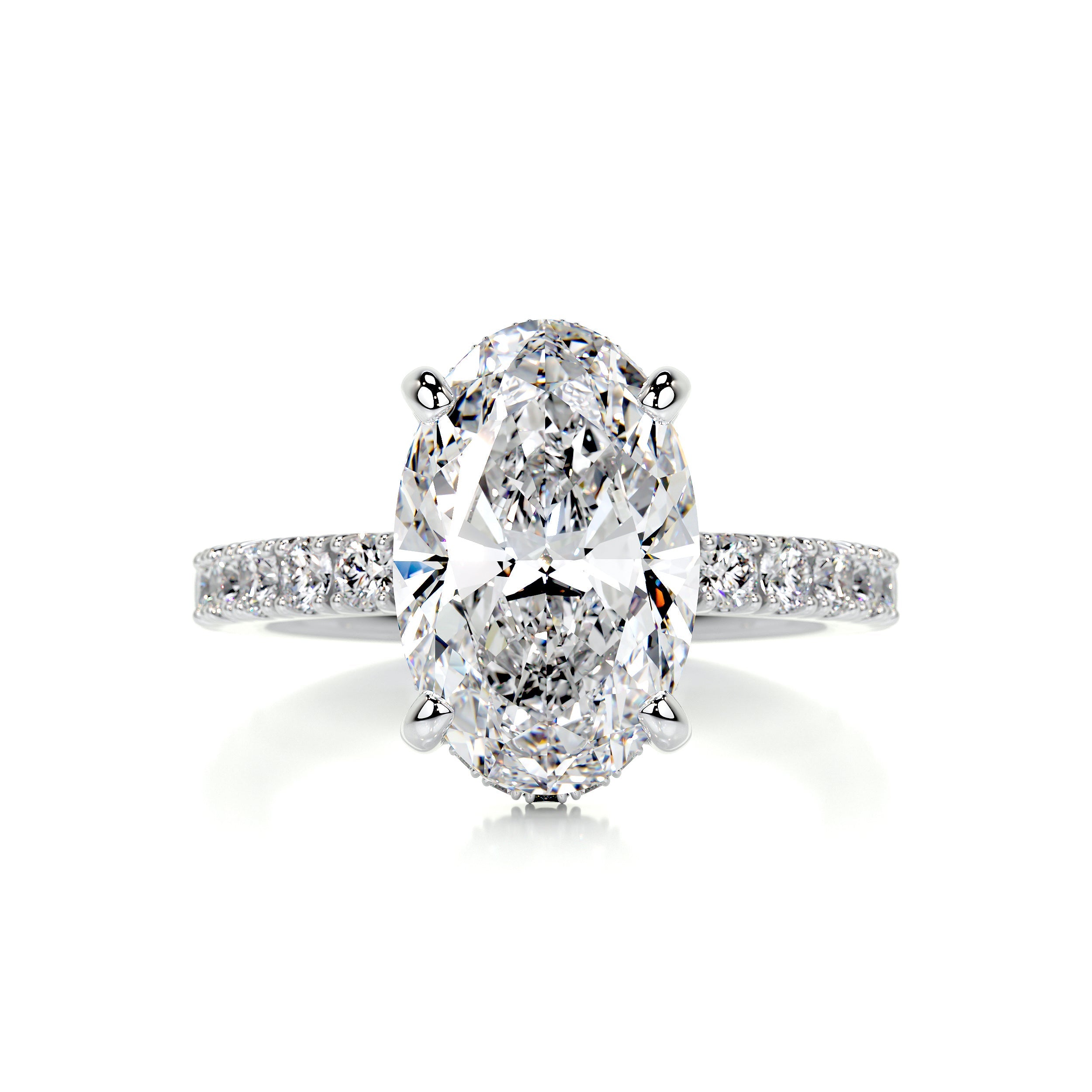 Lucy Diamond Engagement Ring -18K White Gold - Main Stone 3 Carat