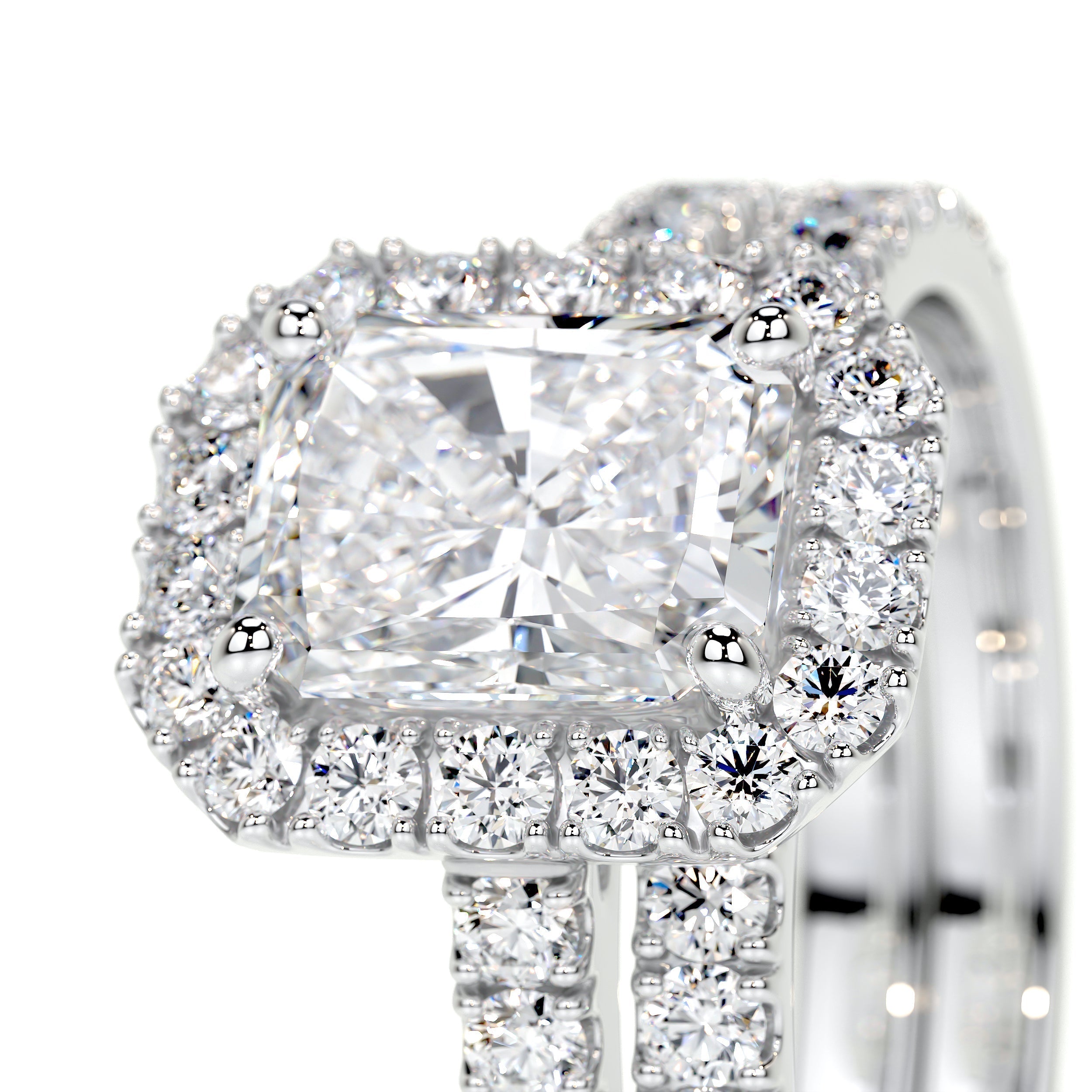 Andrea Lab Grown Diamond Bridal Set (3 Carat) -14K White Gold