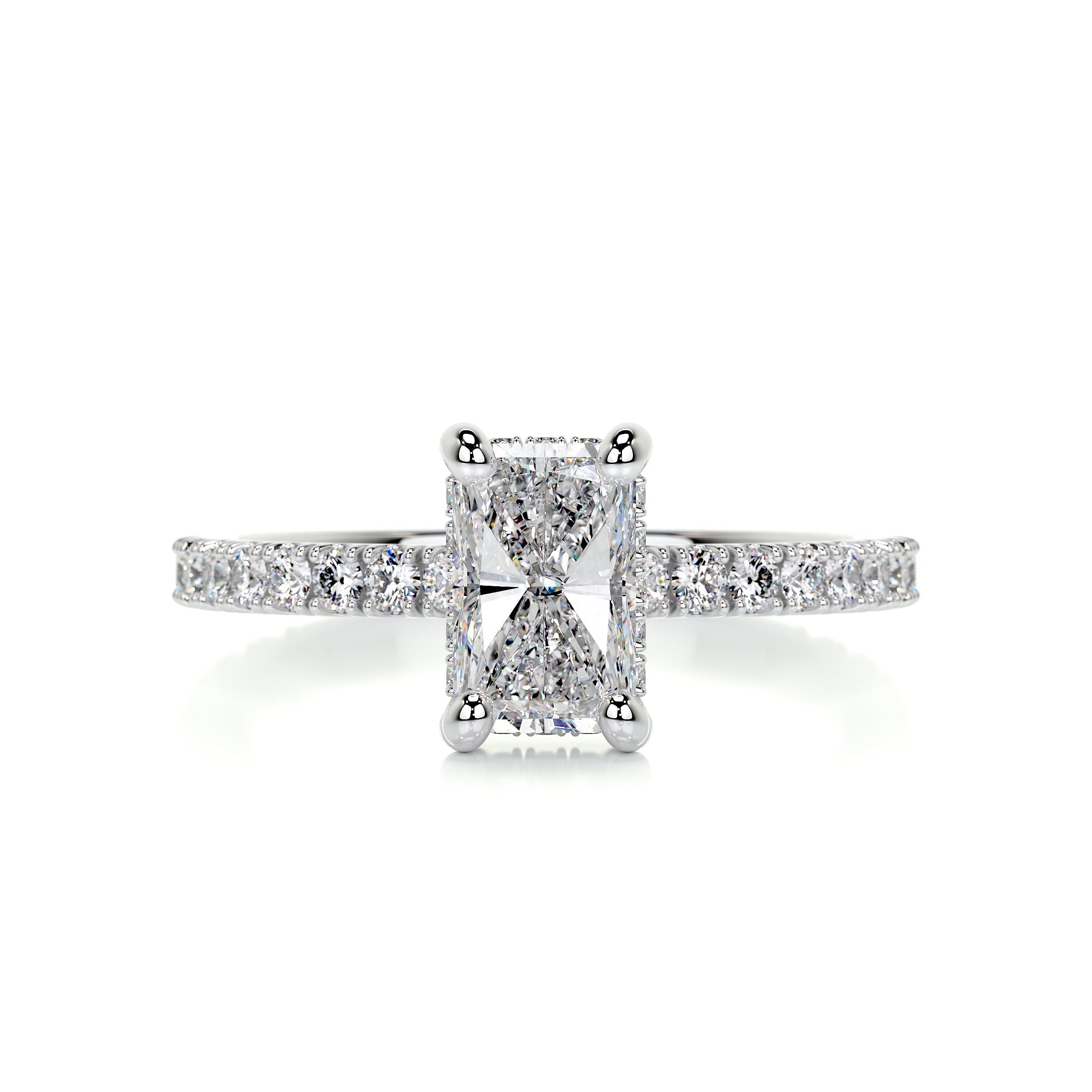Deborah Elongated Diamond Engagement Ring -Platinum (RTS)