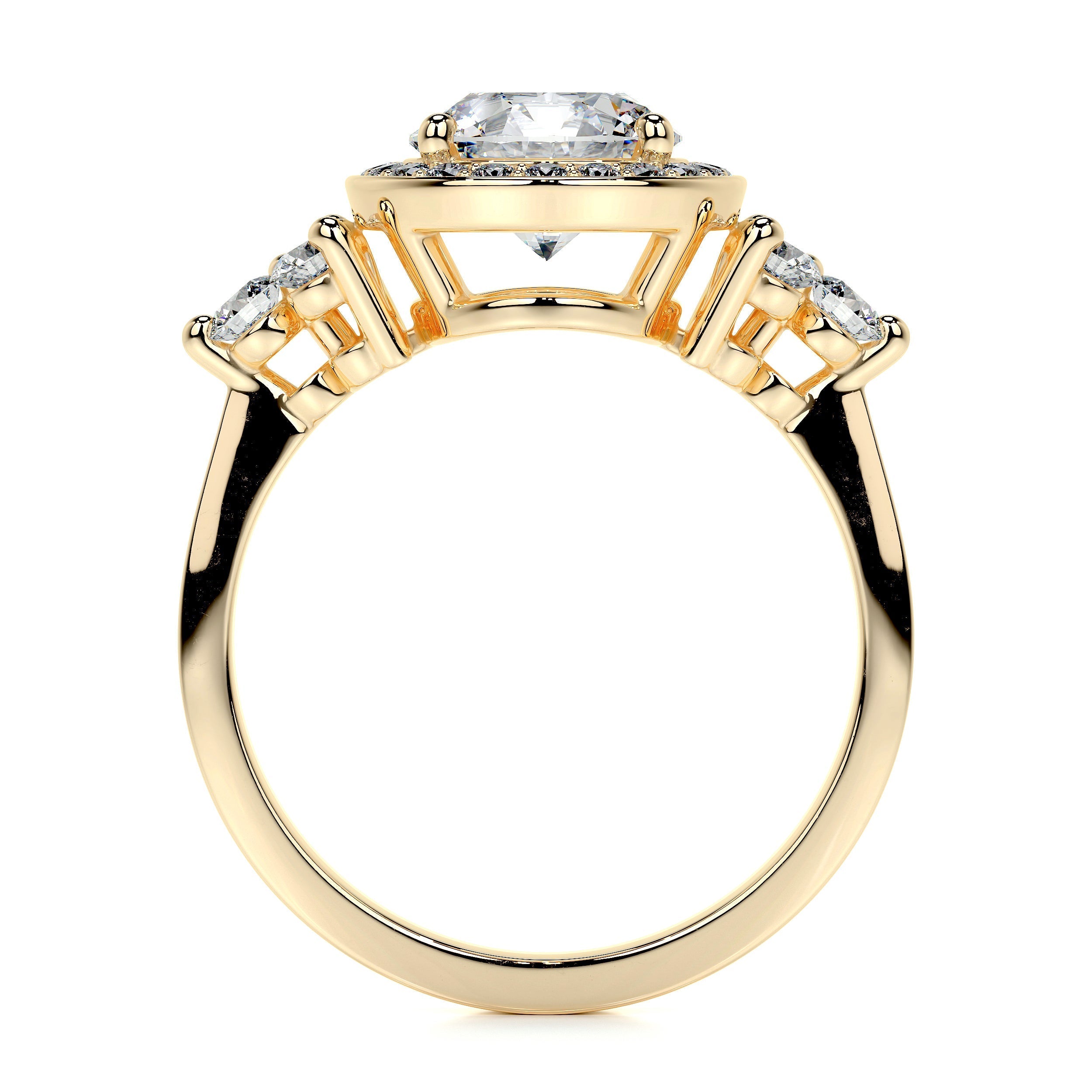 Ivy Vintage Lab Grown Diamond Ring (2 Carat) -18K Yellow Gold