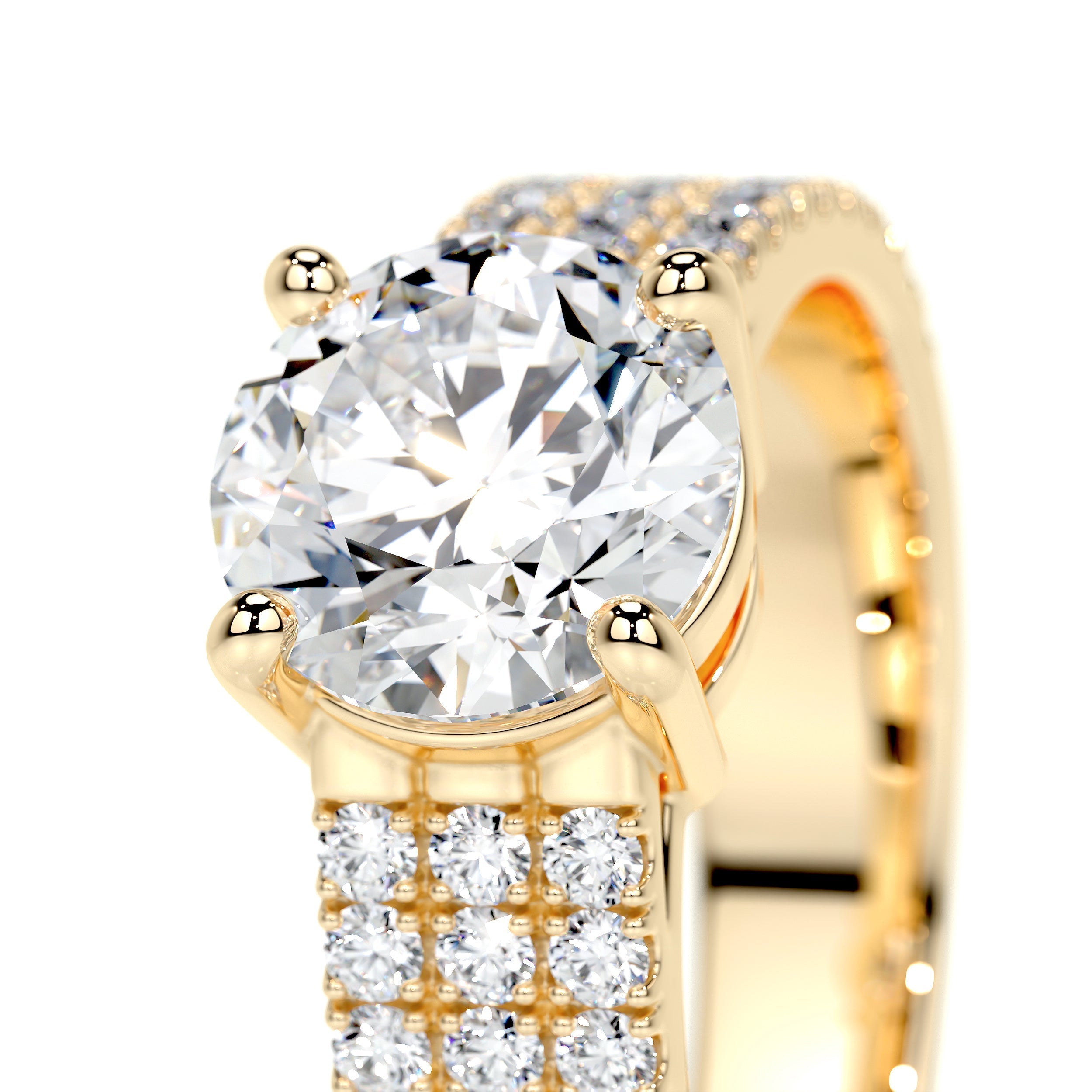 Jillian Lab Grown Diamond Ring (2.1 Carat) -18K Yellow Gold