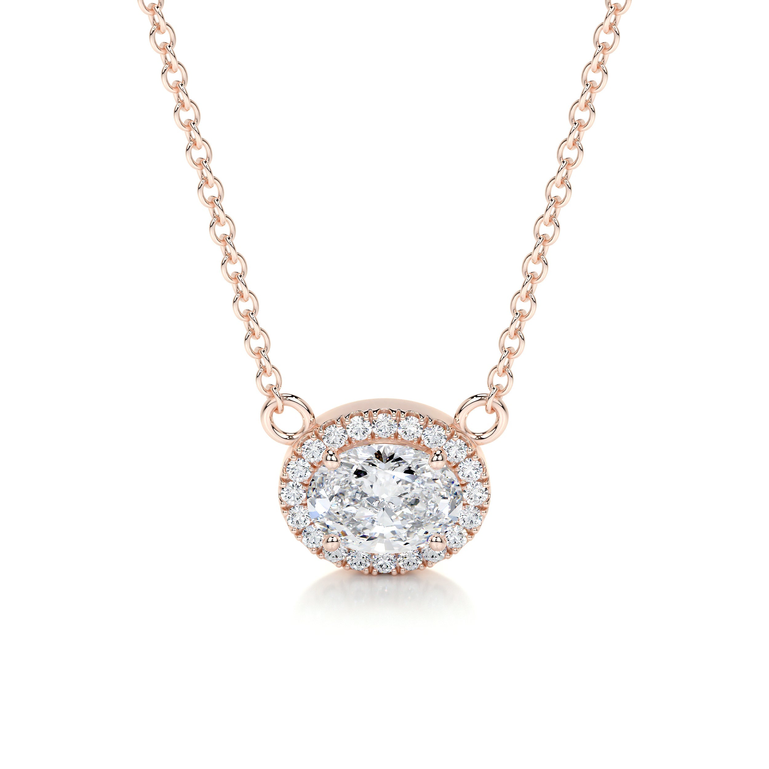 Louise Diamonds Pendant -14K Rose Gold - Main Stone 1.01 Carat