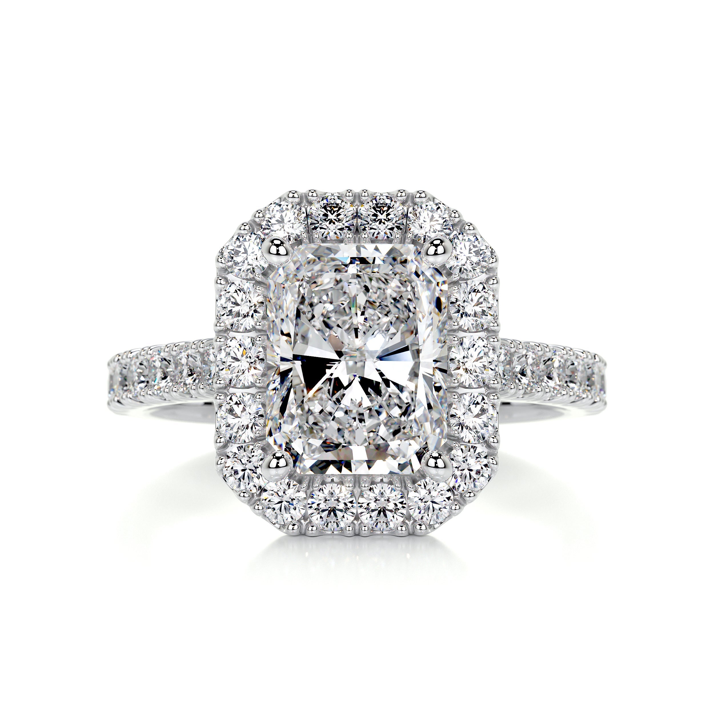 Andrea Diamond Engagement Ring -14K White Gold (RTS)