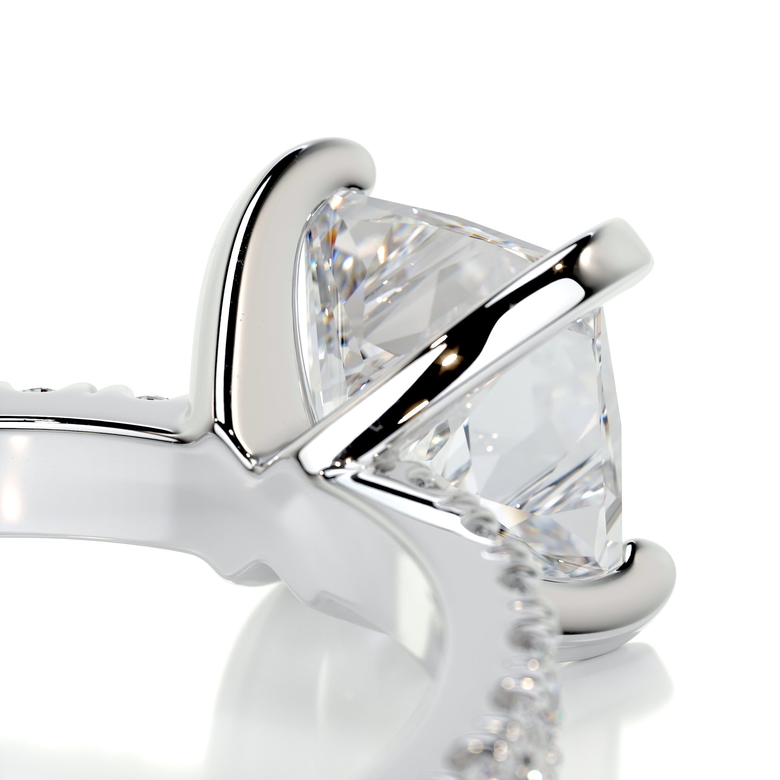 Blair Moissanite & Diamond Ring -14K White Gold