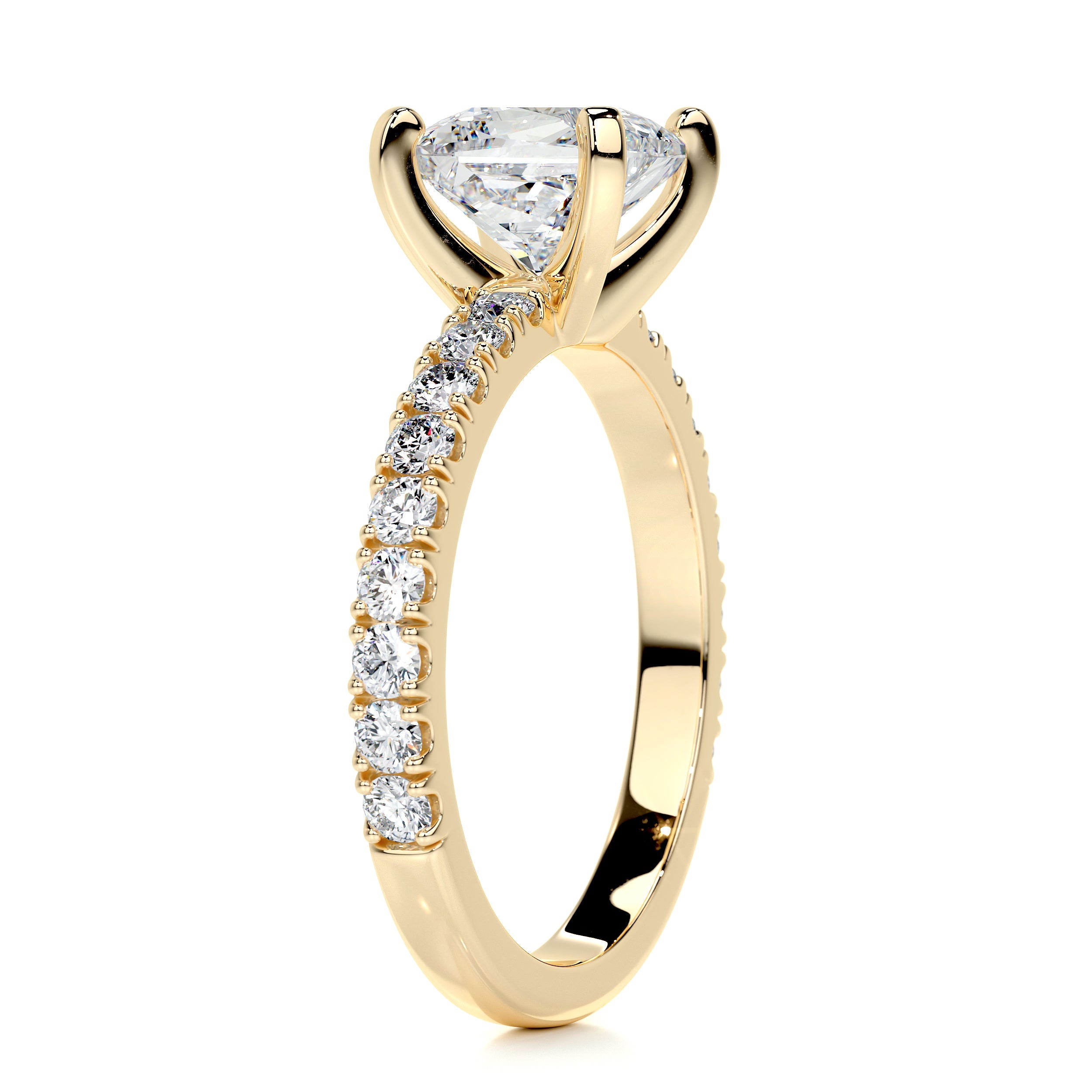 Blair Moissanite & Diamonds Ring -18K Yellow Gold