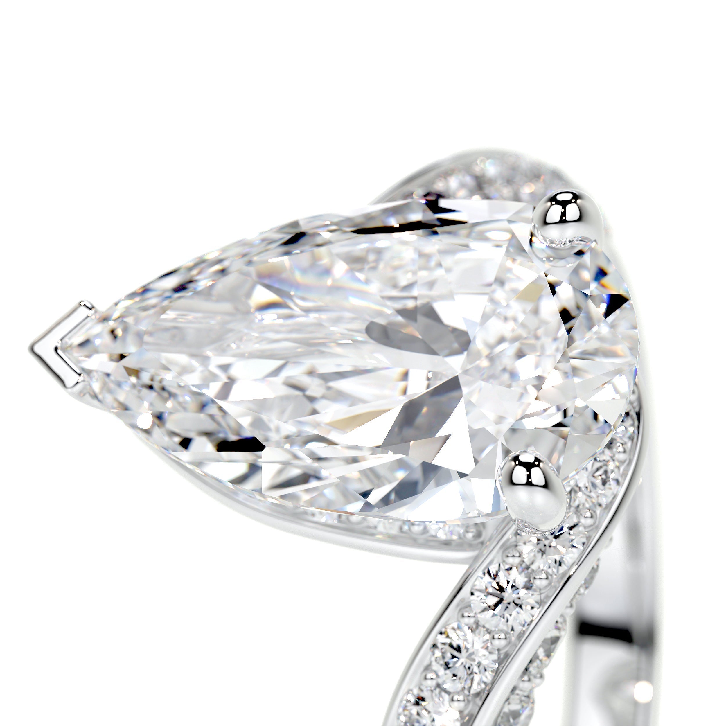 Sabrina Lab Grown Diamond Ring (2.5 Carat) -14K White Gold