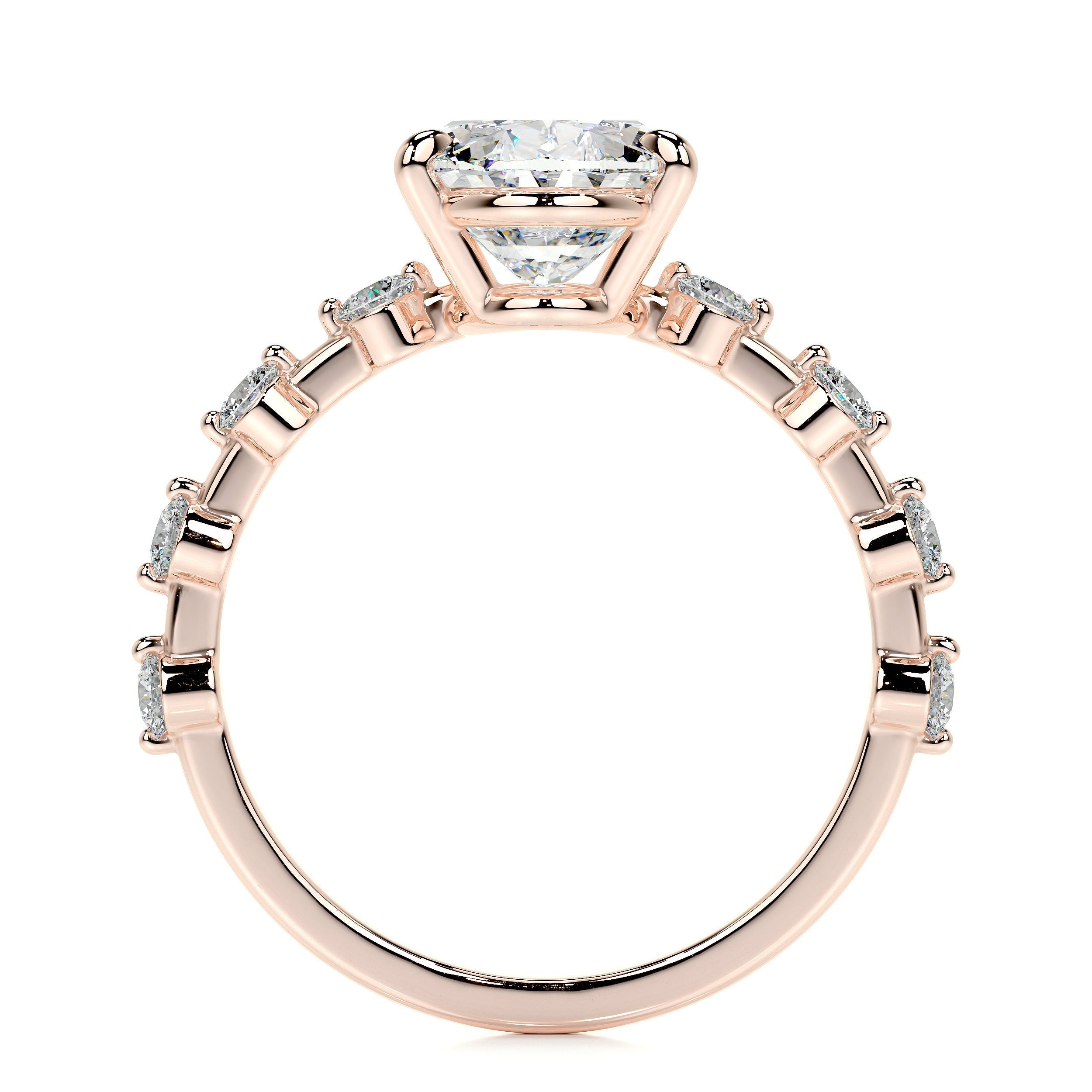 Bell Lab Grown Diamond Ring (3.40 Carat) -14K Rose Gold